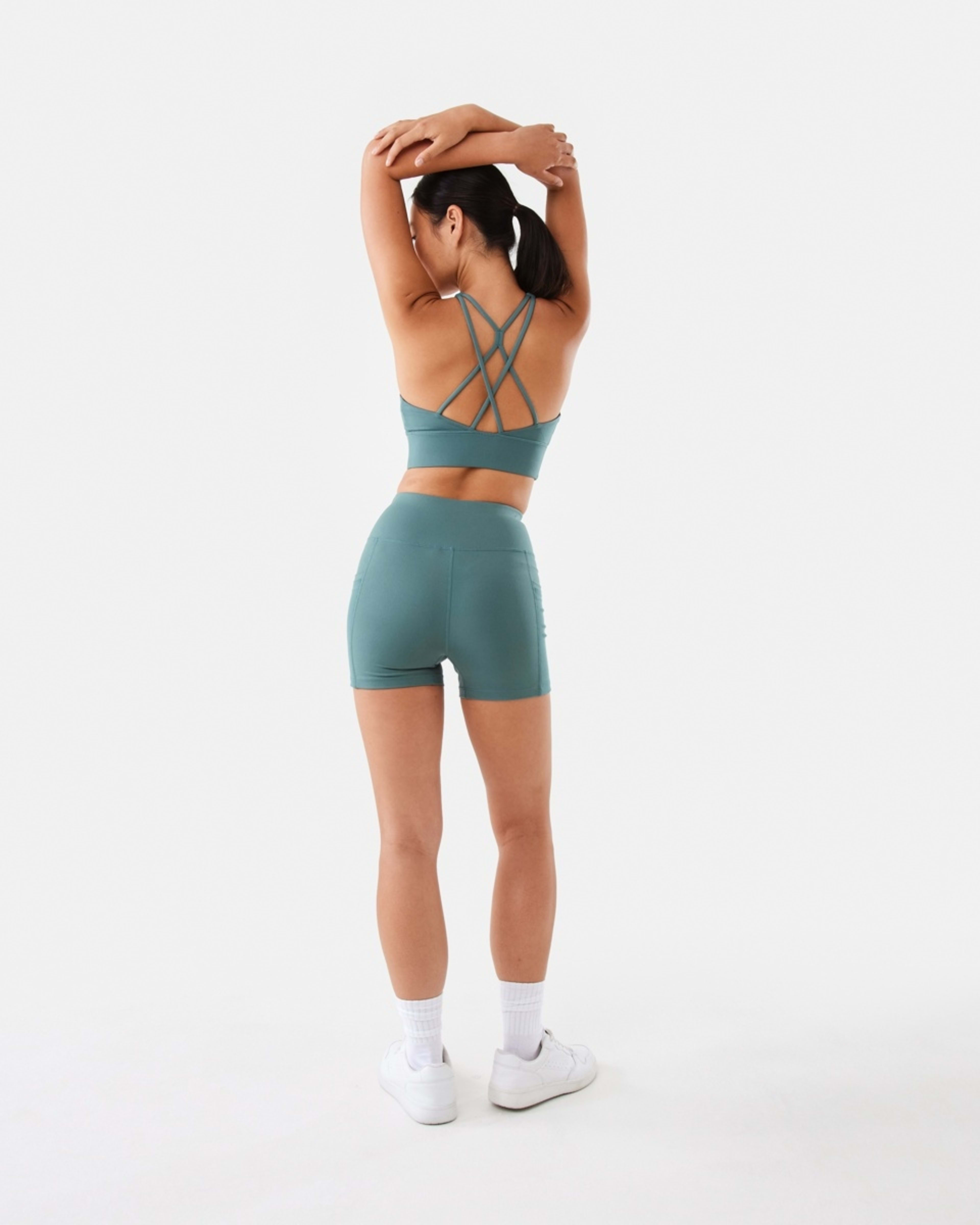4 Active Womens Pocket Ultra Soft Shorts Petrol, 4 of 6