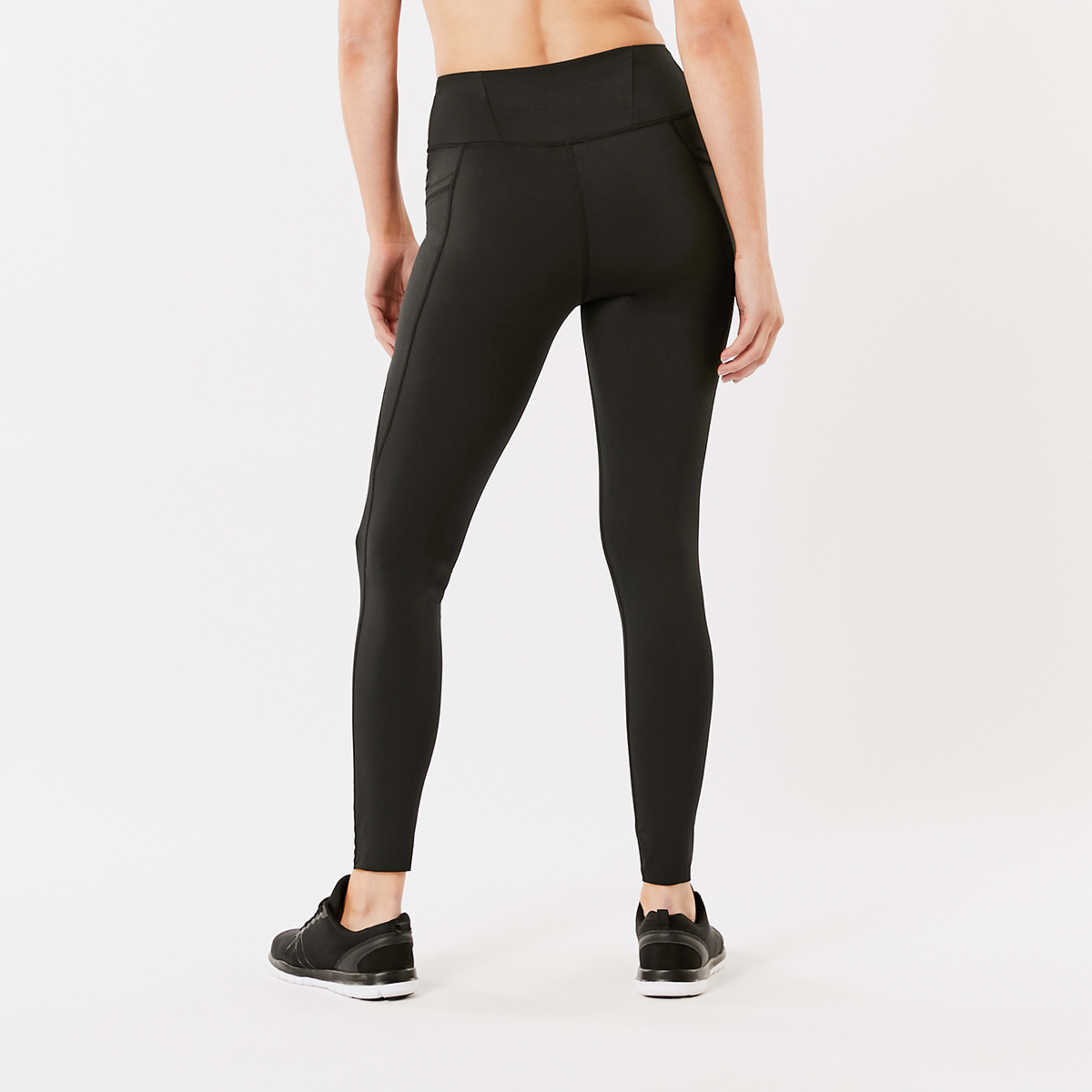 4 Active Womens Full Length Training Leggings Black, 4 of 6