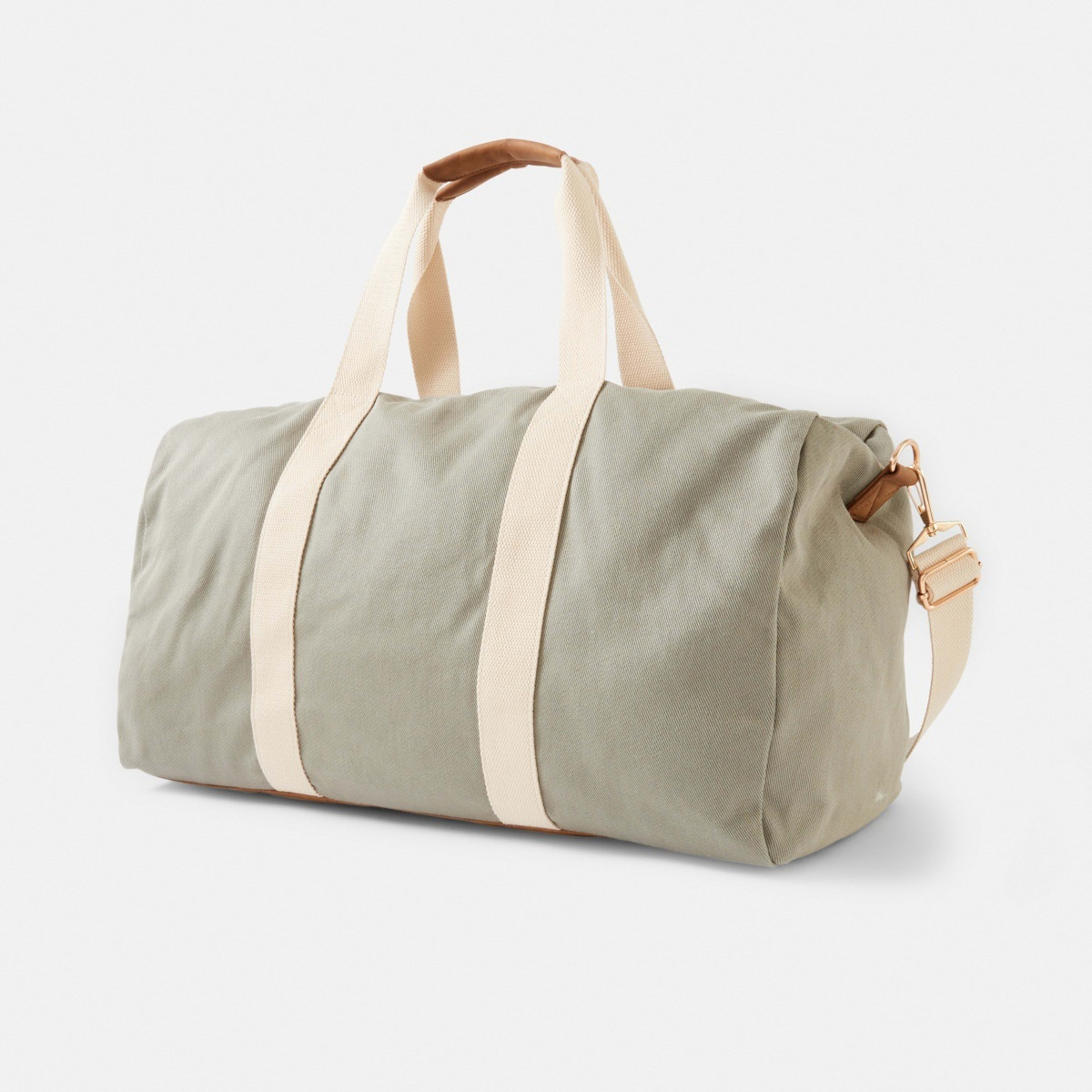 2 Canvas Weekender Bag Soft Sage Green, 2 of 5