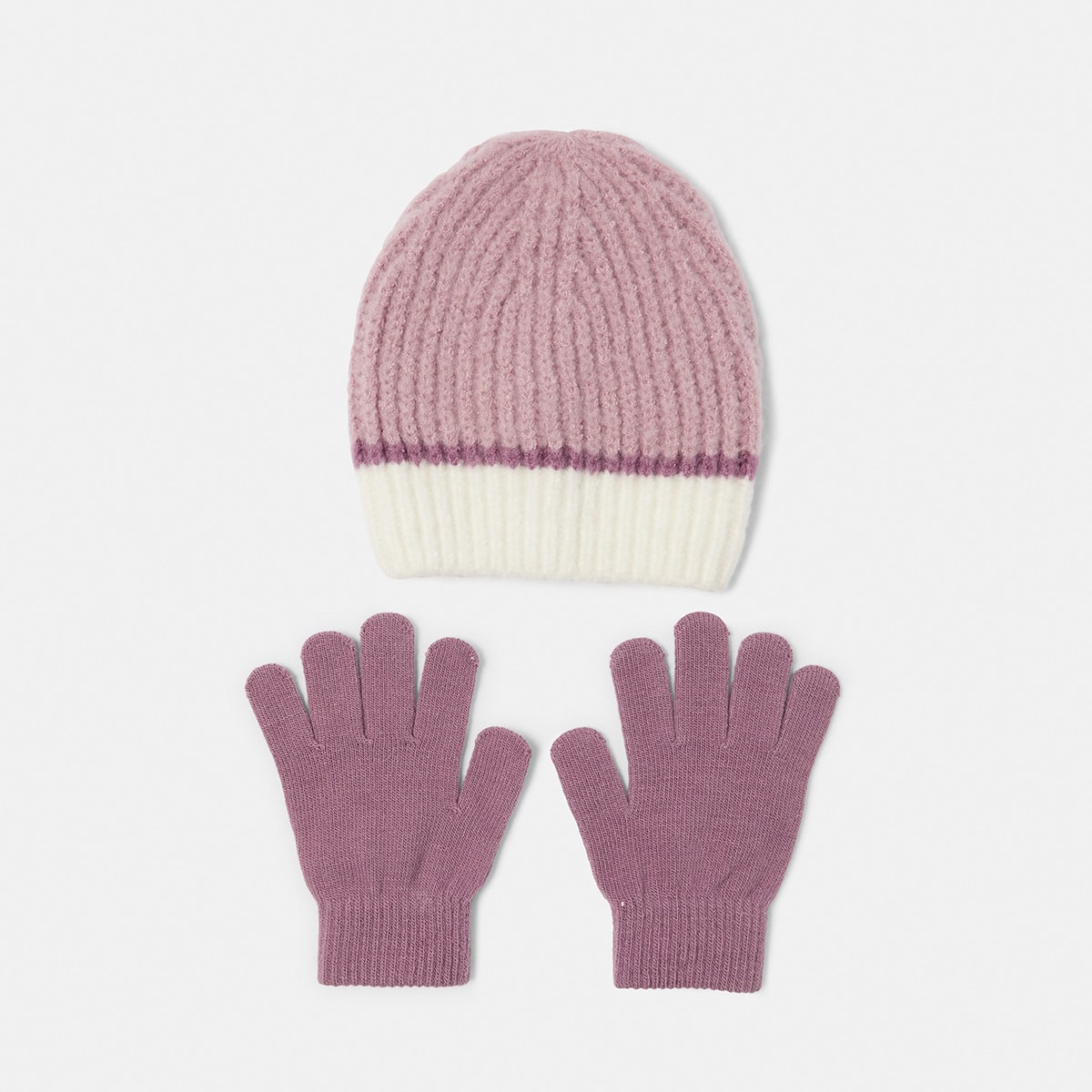 Ribbed Beanie and Gloves Set - Kmart