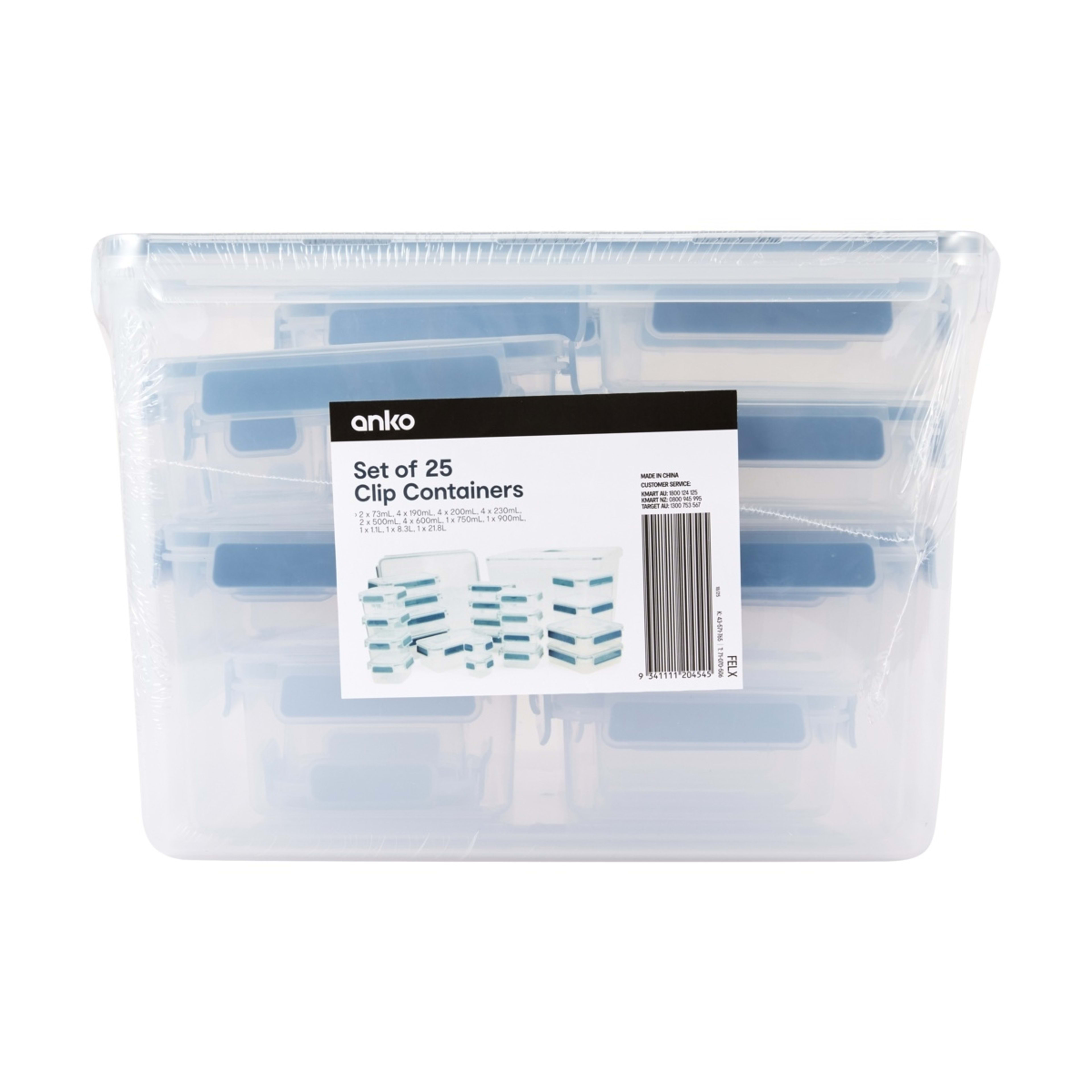 5 Set of 25 Clip Containers, 5 of 5