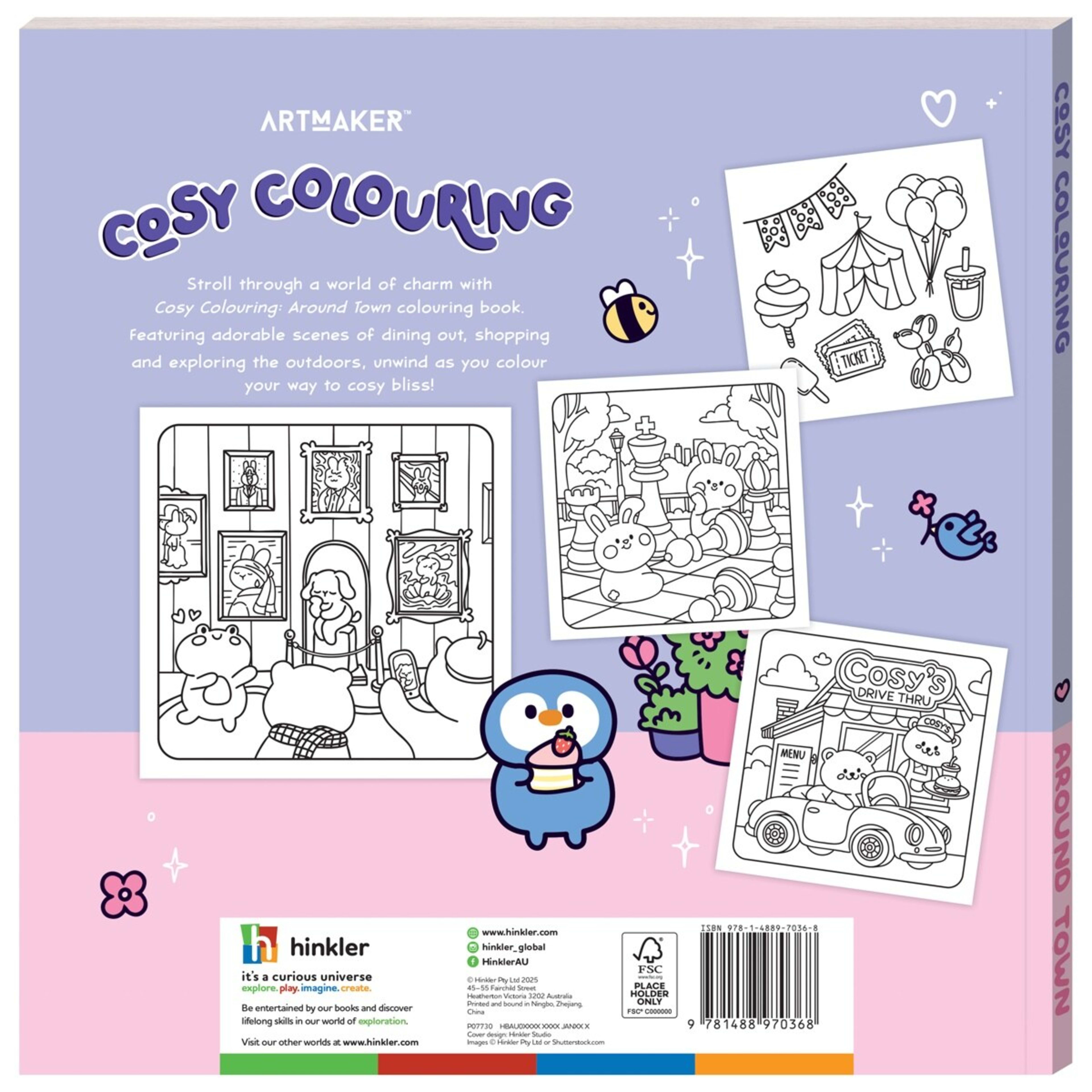 4 Art Maker Cosy Colouring: Around the Town - Book, 4 of 4