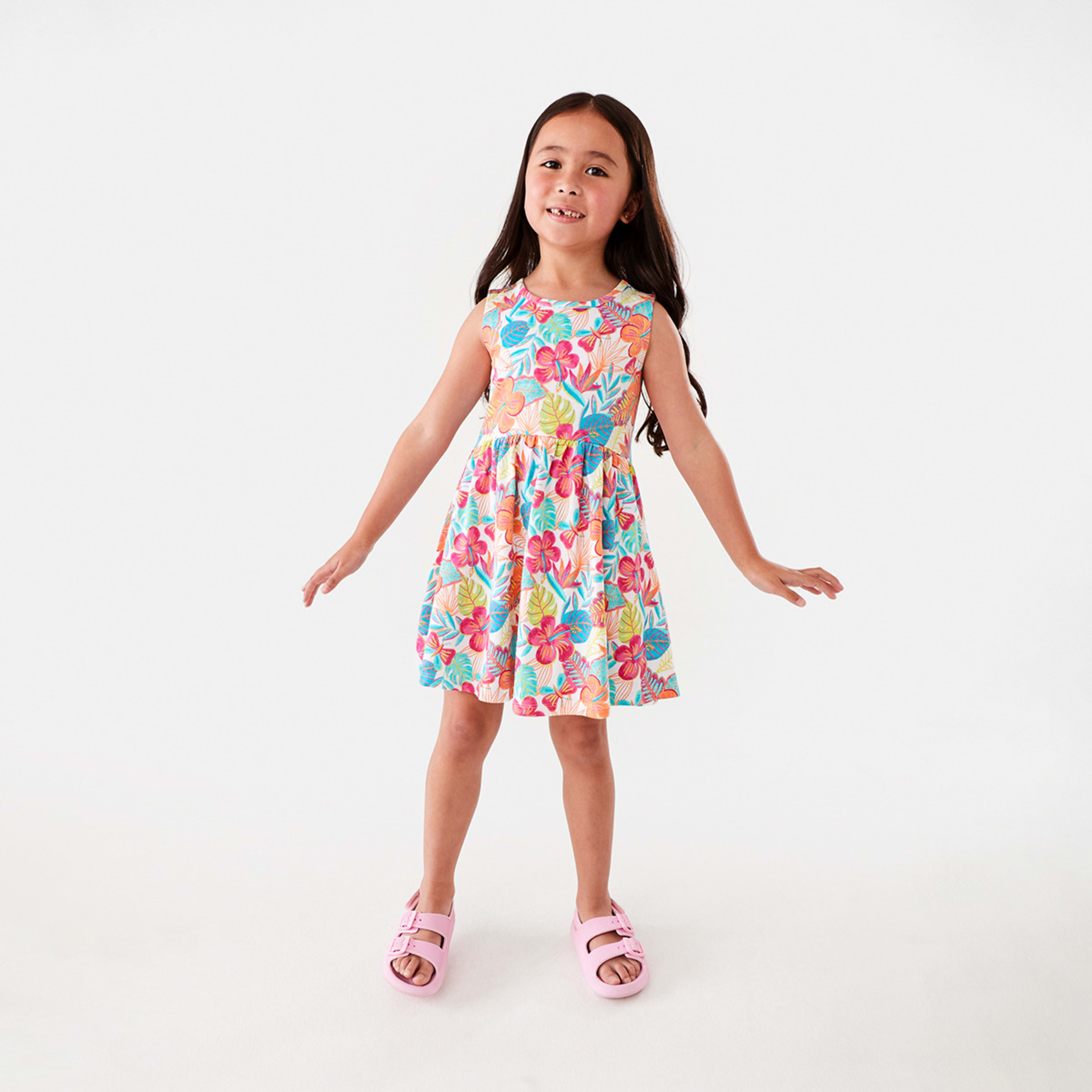 6 Jersey Dress Wht Floral, 6 of 9