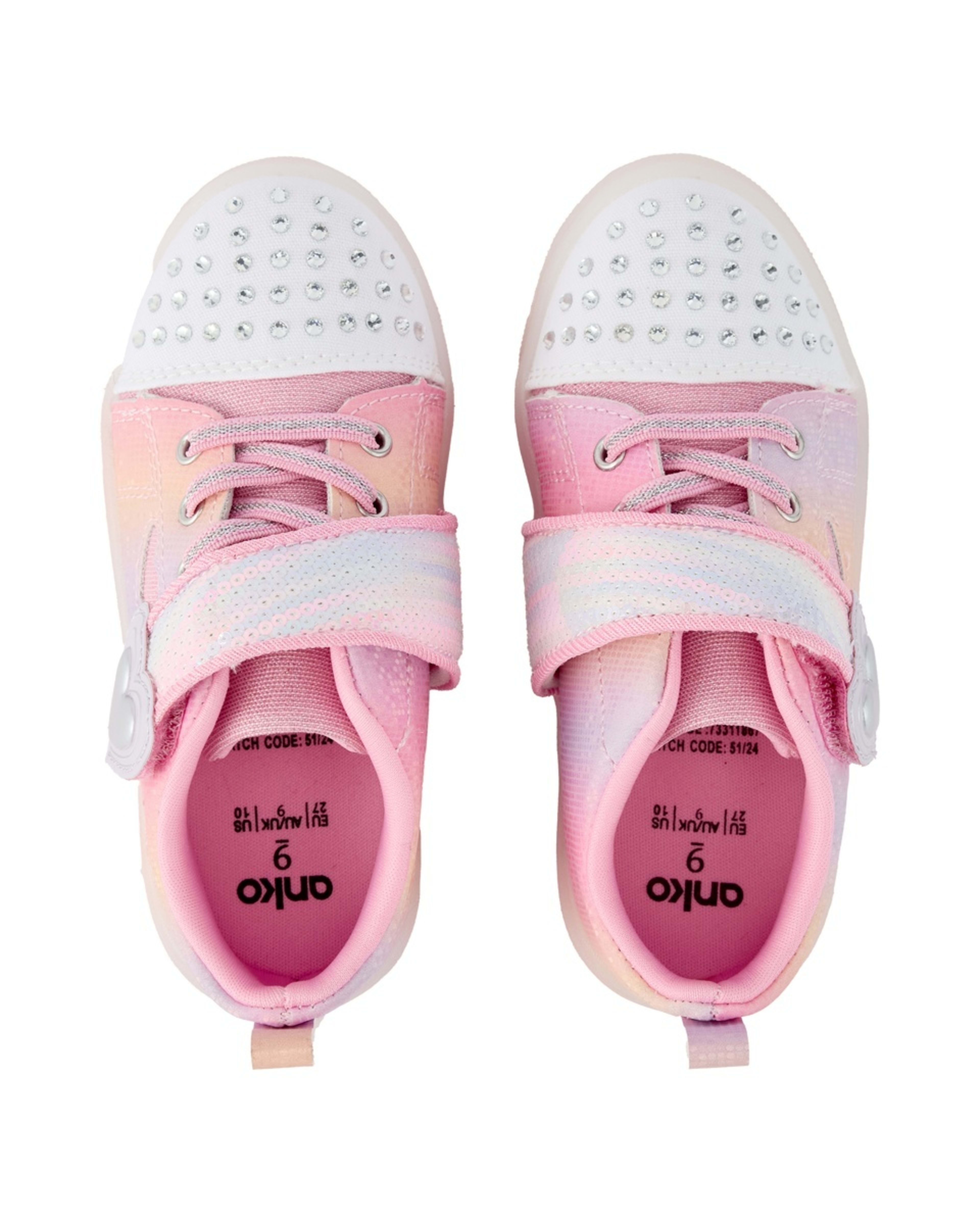 4 Junior Light Up Shoes PASTEL OMBRE, 4 of 6