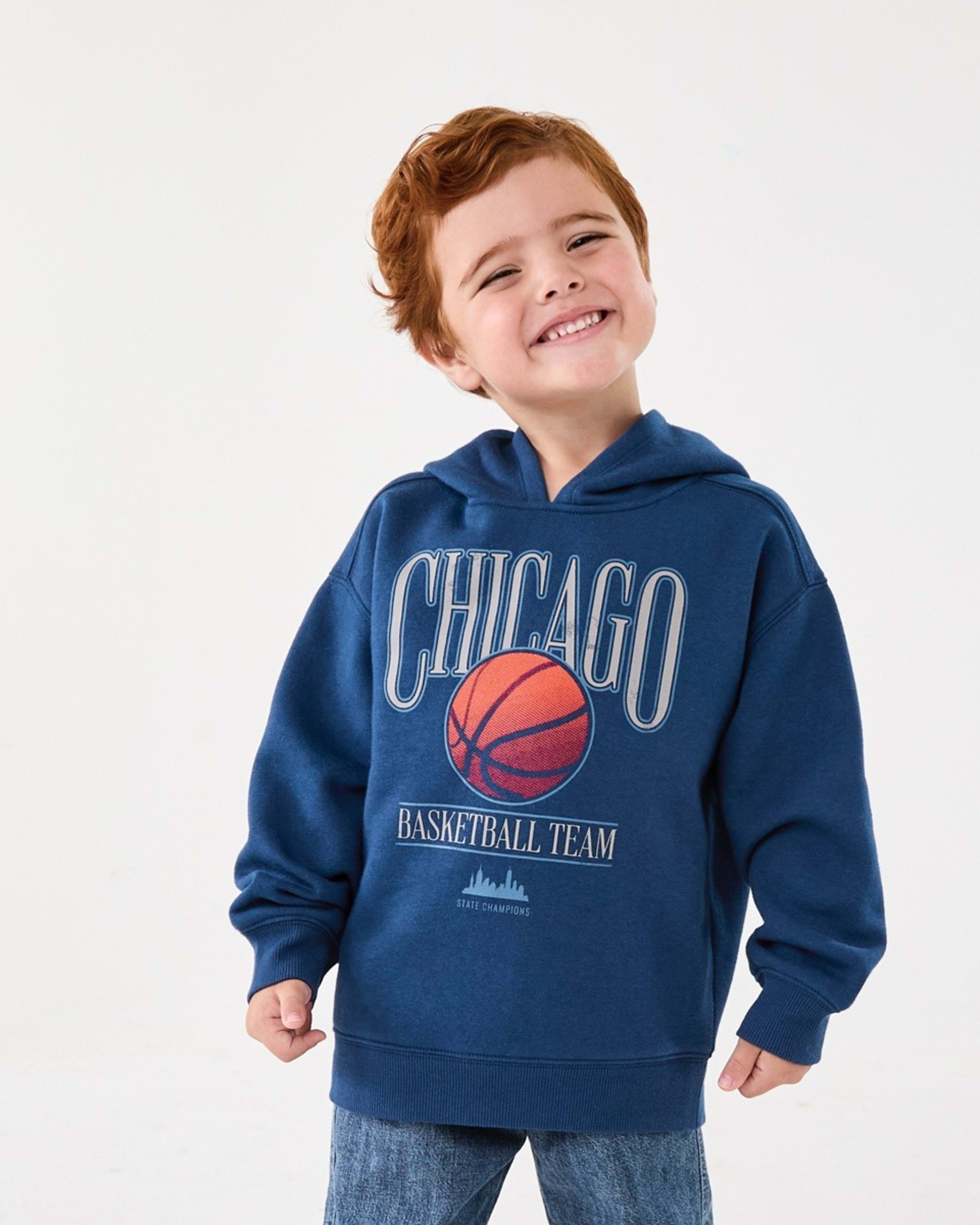1 Print Hoodie Nvy Bball, 1 of 8
