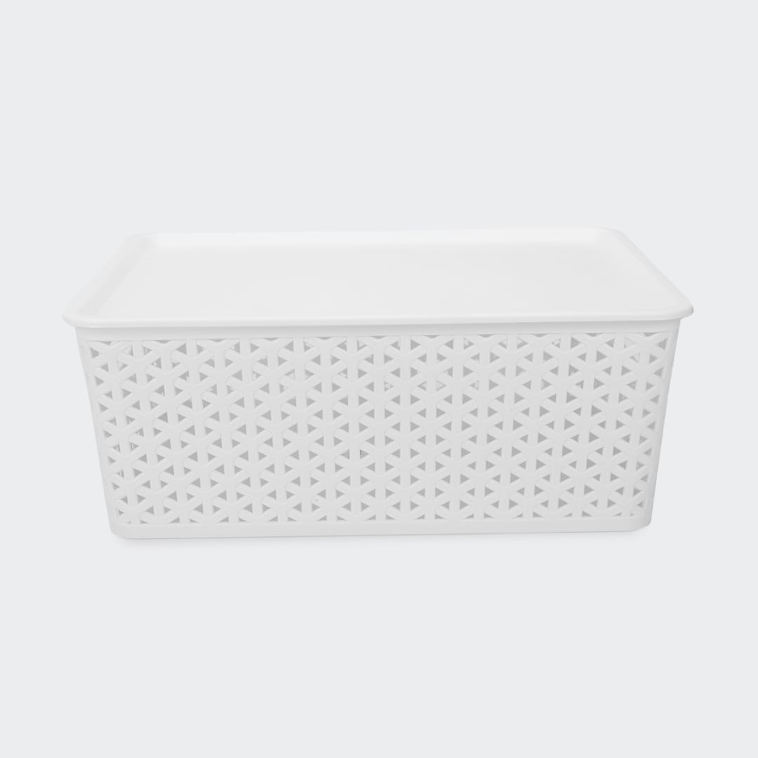 Storage Container with Lid Medium White Kmart
