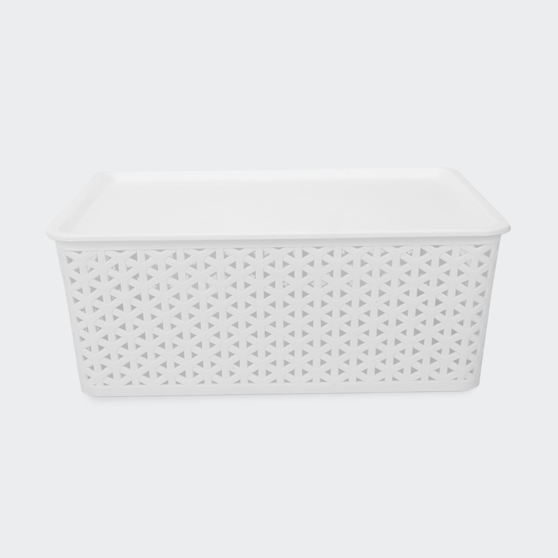 Storage Container with Lid Medium White Kmart