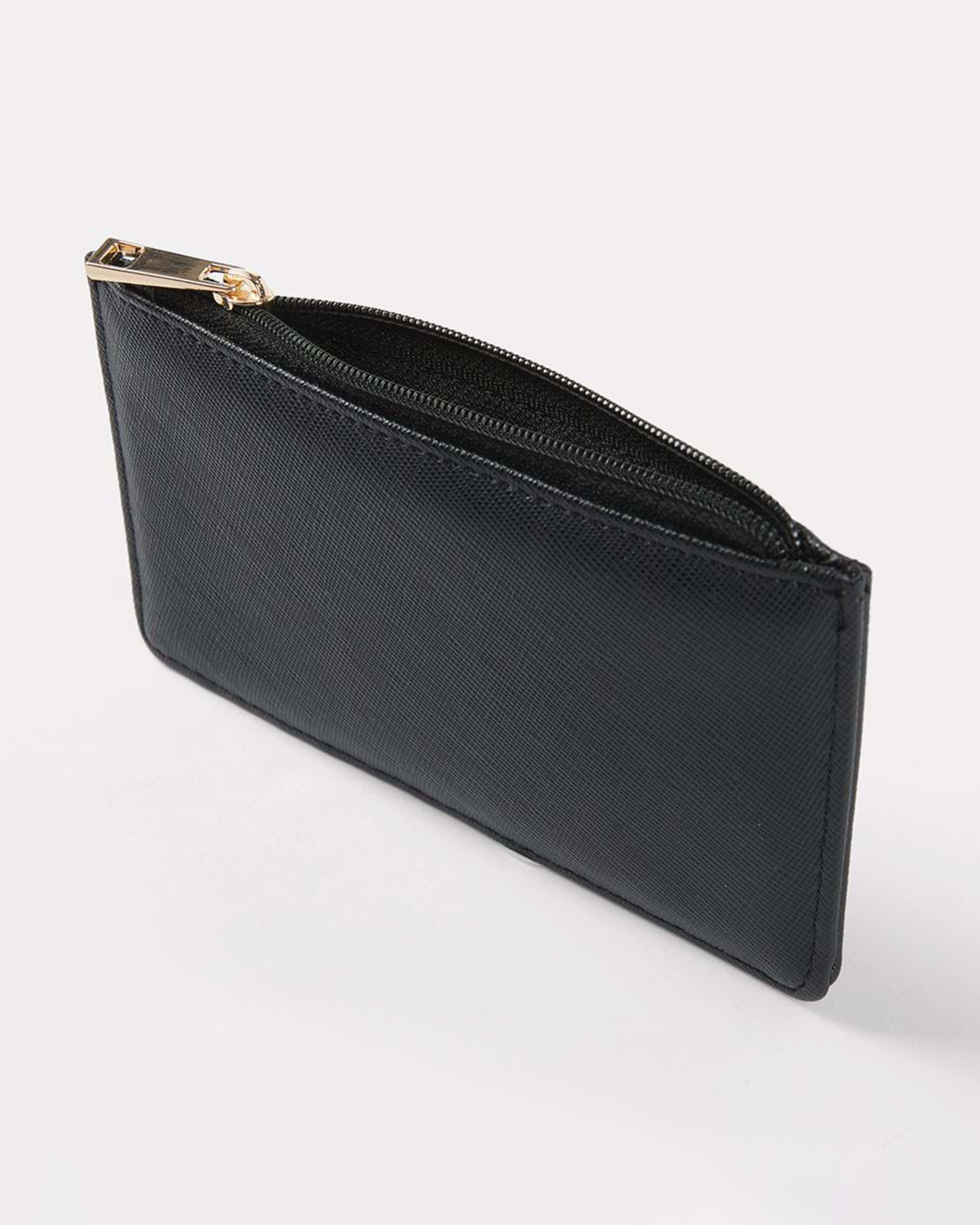 3 Zip Card Purse BLACK, 3 of 4