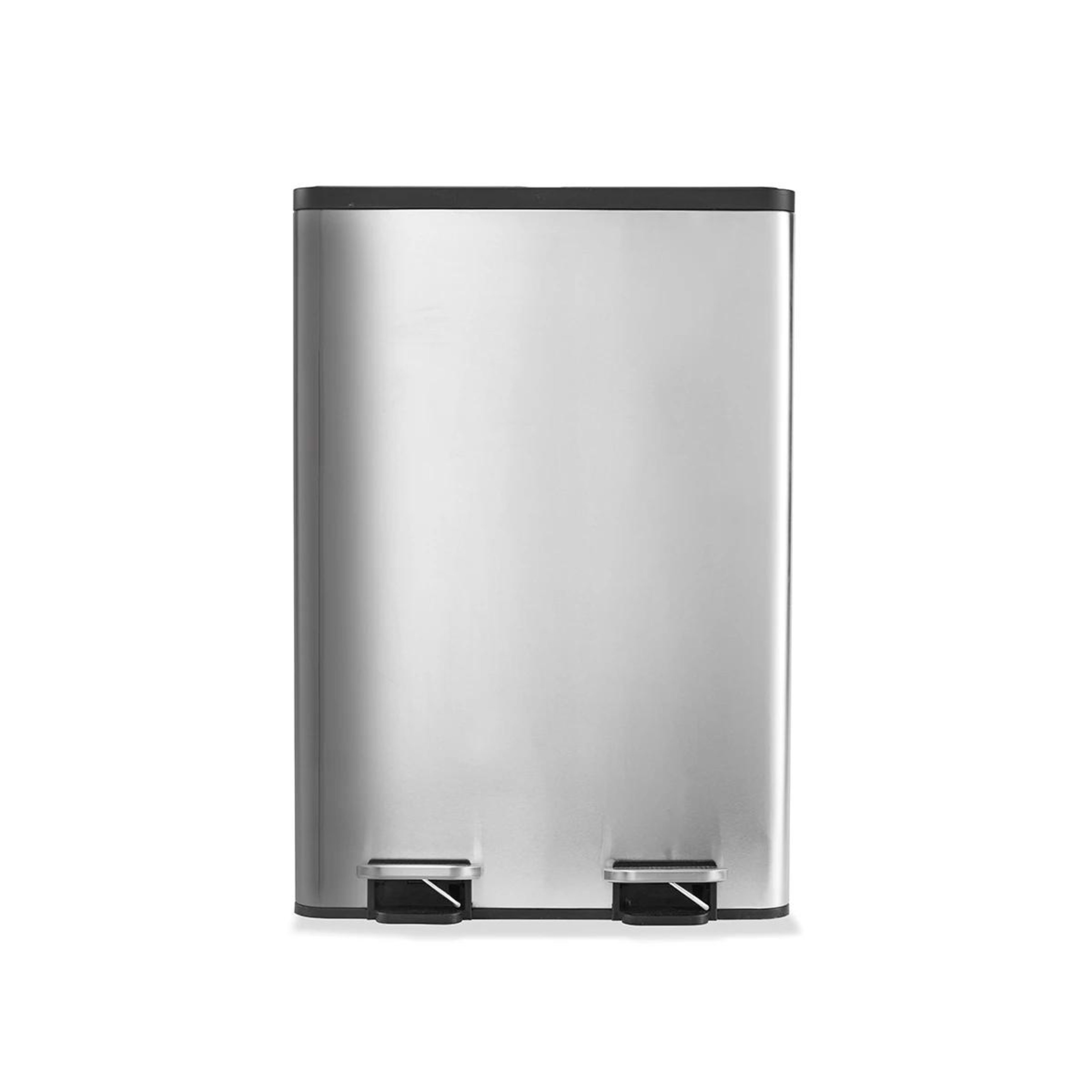 1 40L 2 Compartment Stainless Steel Recycle Bin, 1 of 7