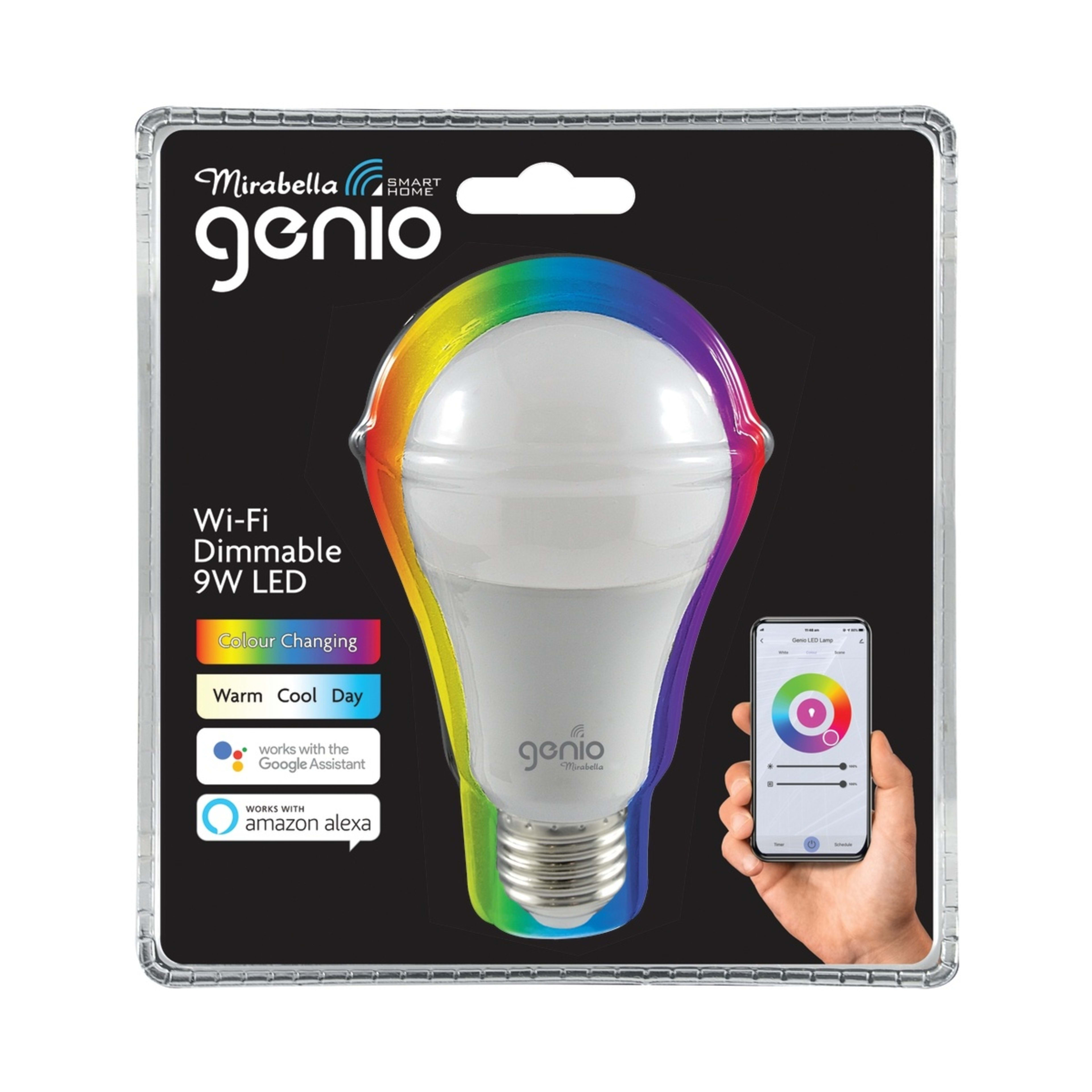 1 Mirabella Genio Wi-Fi Dimmable 9W LED Bulb