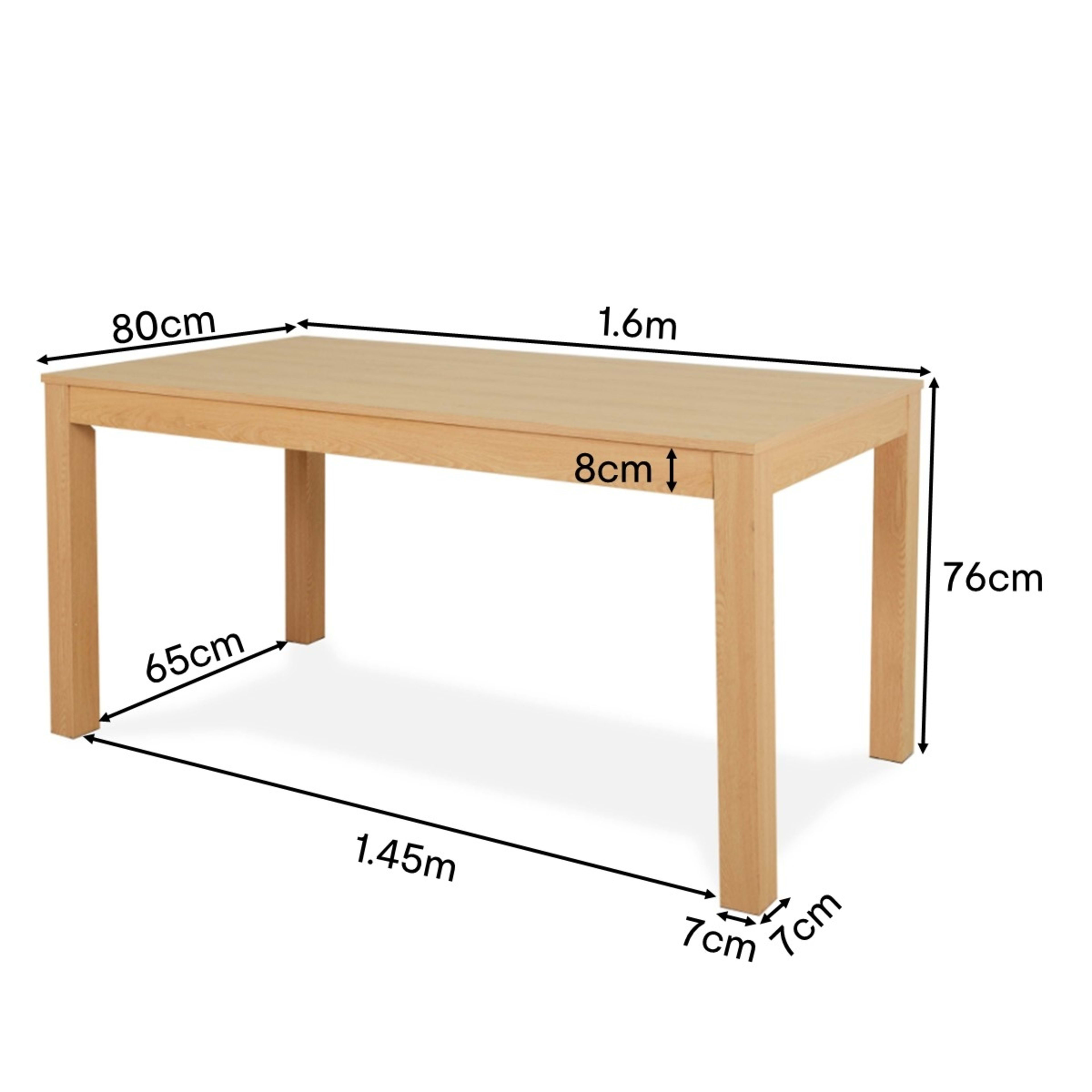 10 Oak Look Dining Table, 10 of 10