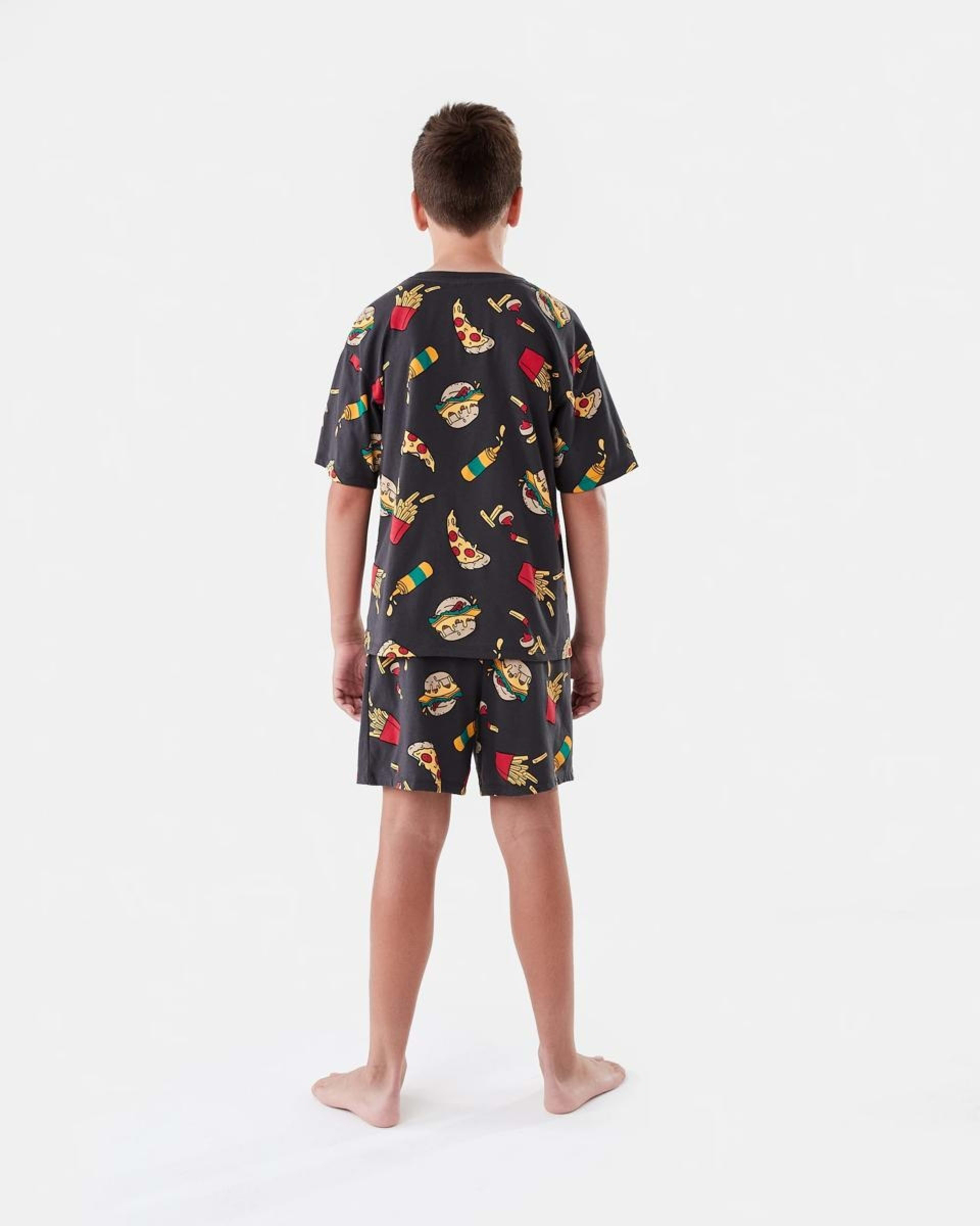 2 Short Sleeve Jersey Pyjama Set FAST FOOD, 2 of 6