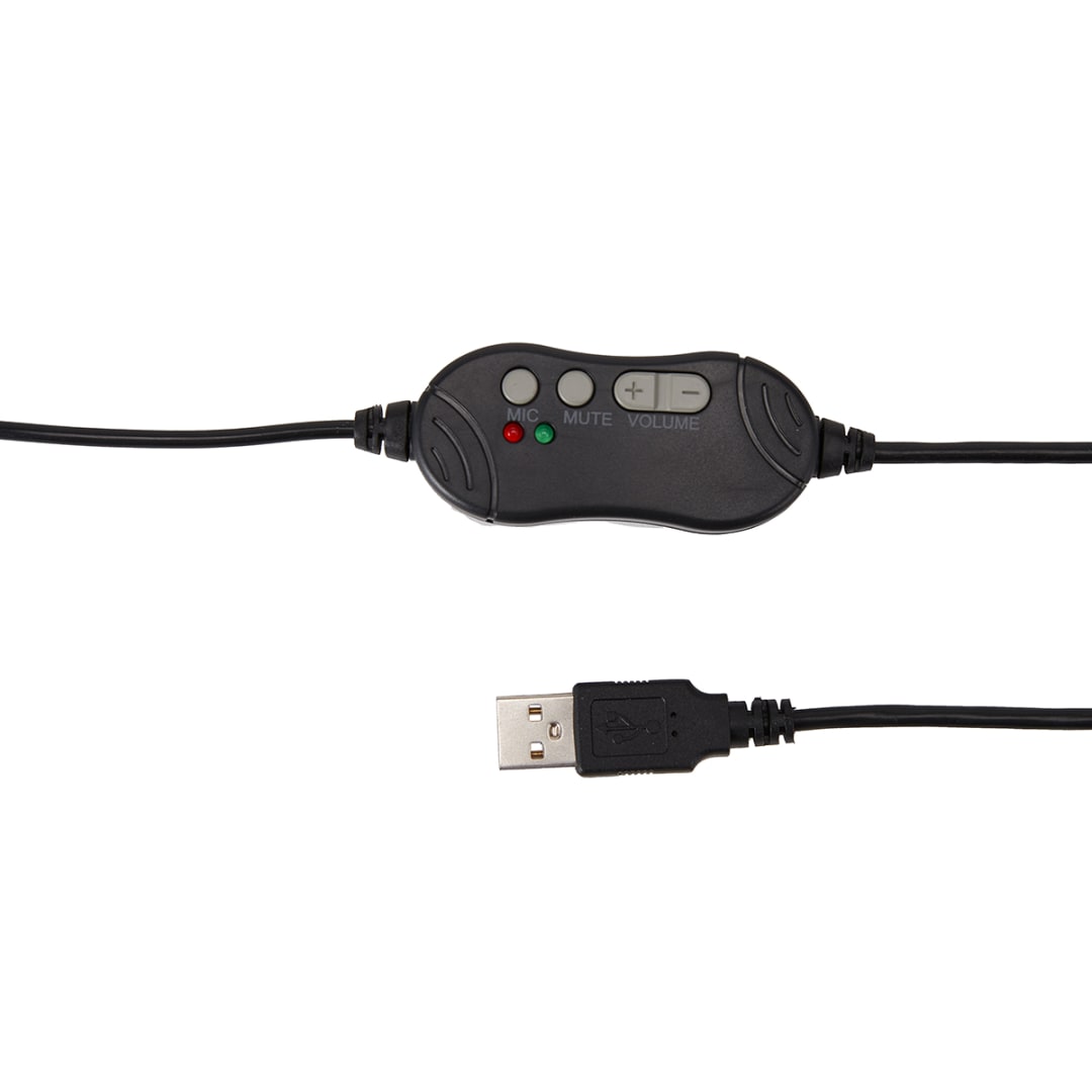 PC Headset Dual Ear Black Kmart