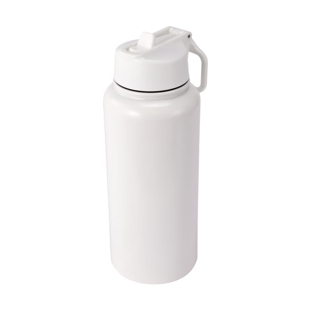 960ml White Double Wall Insulated Cylinder Drink Bottle Kmart
