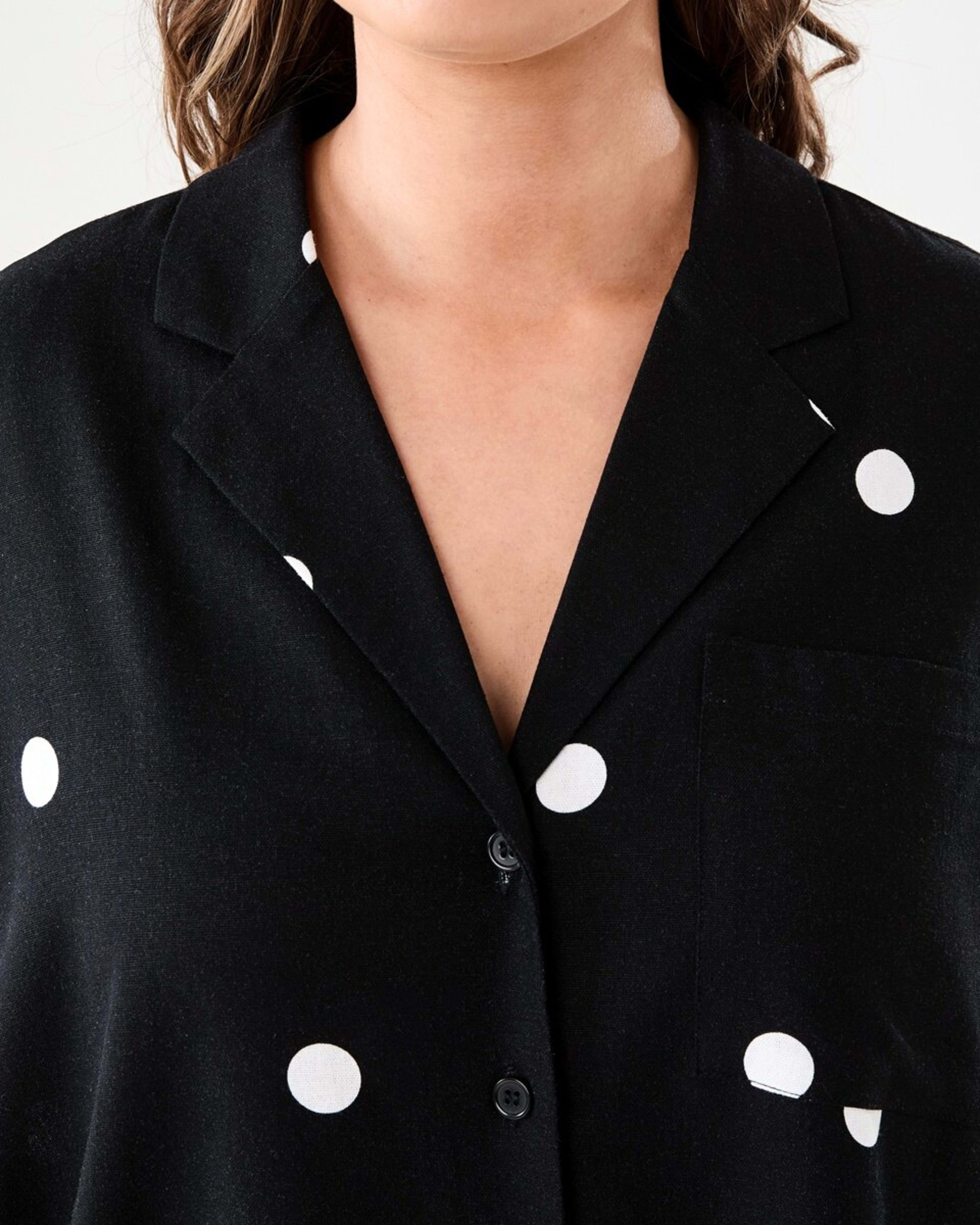 5 Short Dolman Sleeve Shirt POLKA DOT BLACK, 5 of 8