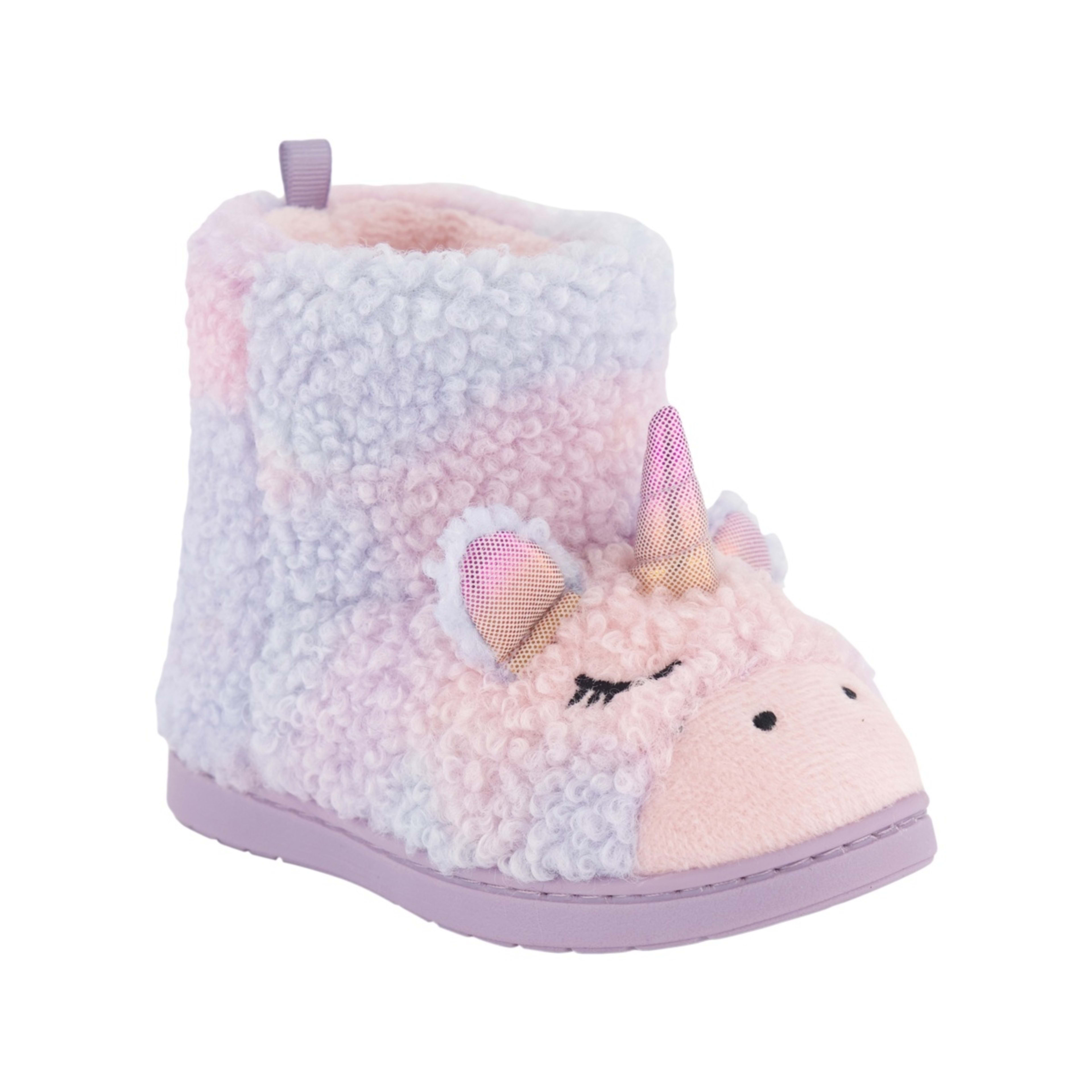 1 Junior Novelty Slipper Boots Pastel Ombre, 1 of 4