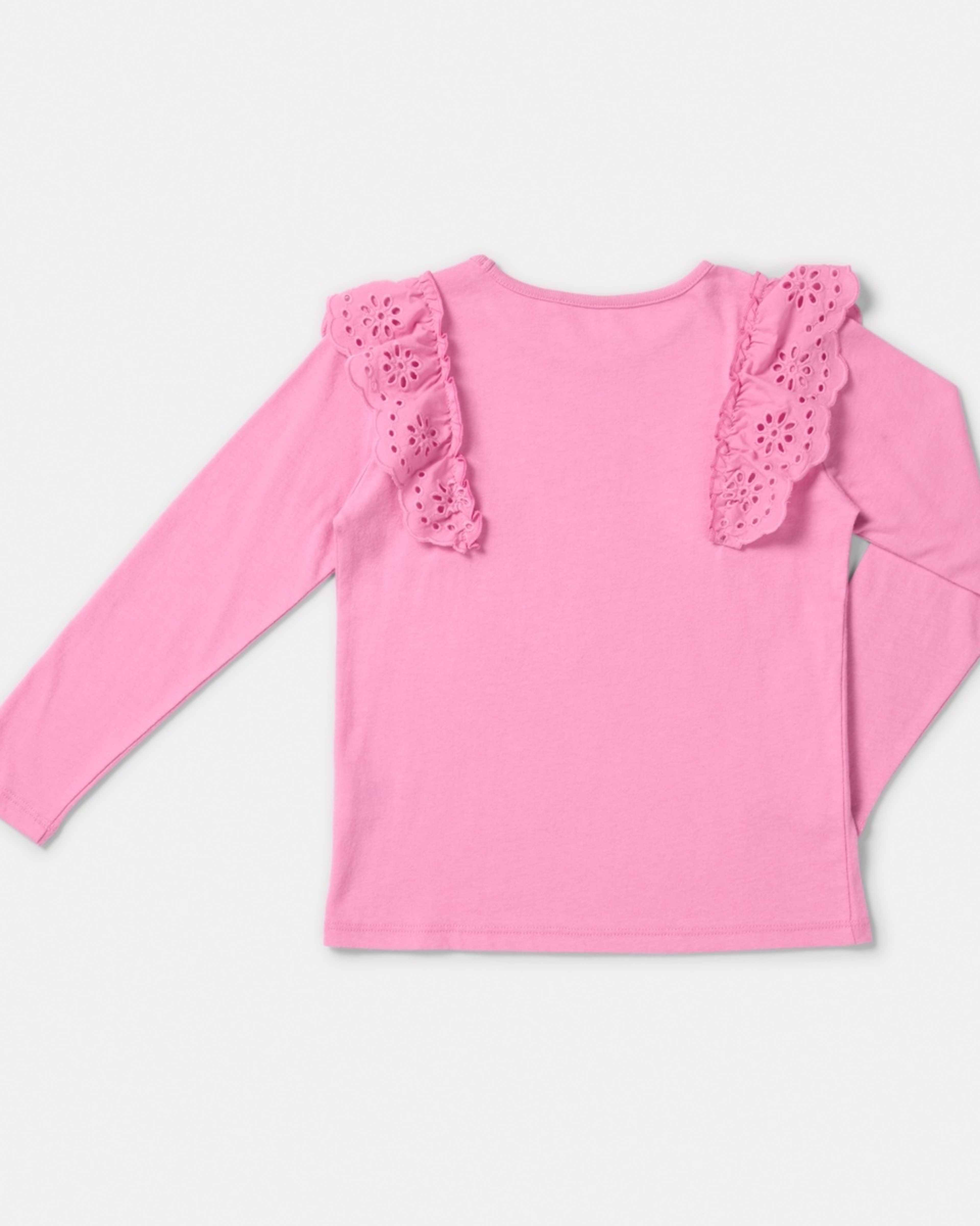8 Broderie Trim Top Aurora Pink, 8 of 8