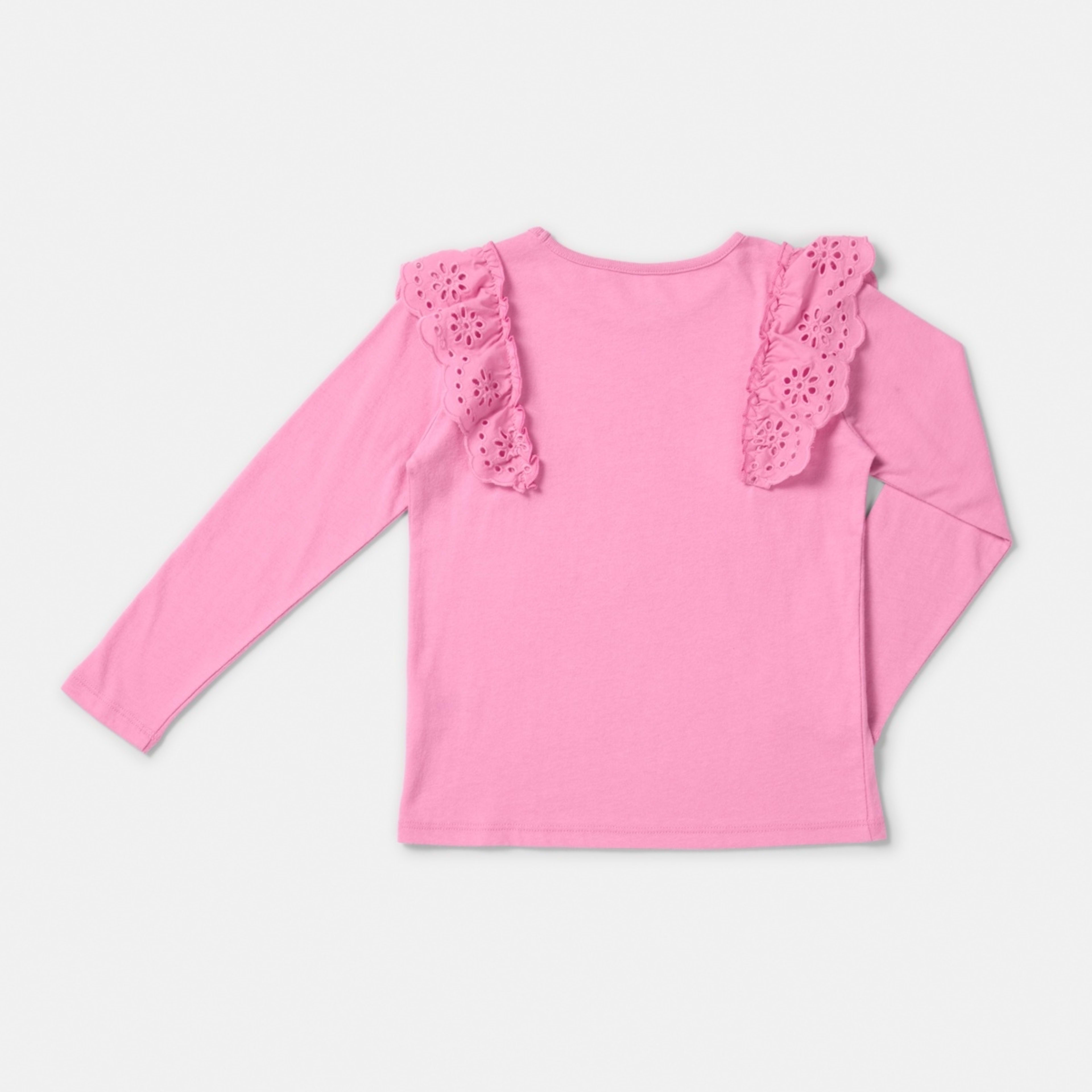 8 Broderie Trim Top Aurora Pink, 8 of 8