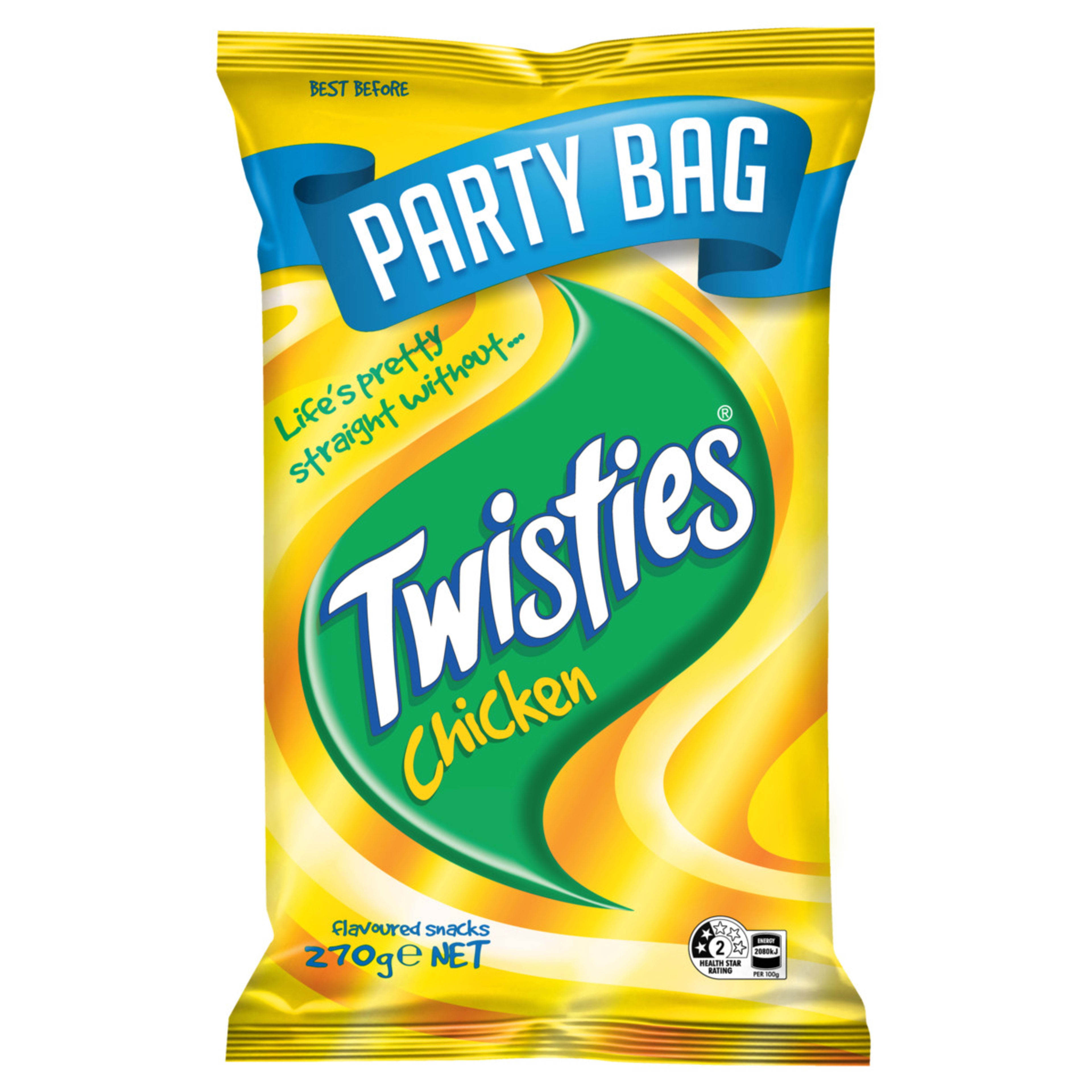 Twisties Chicken Flavoured Snacks Party Bag 270g Kmart
