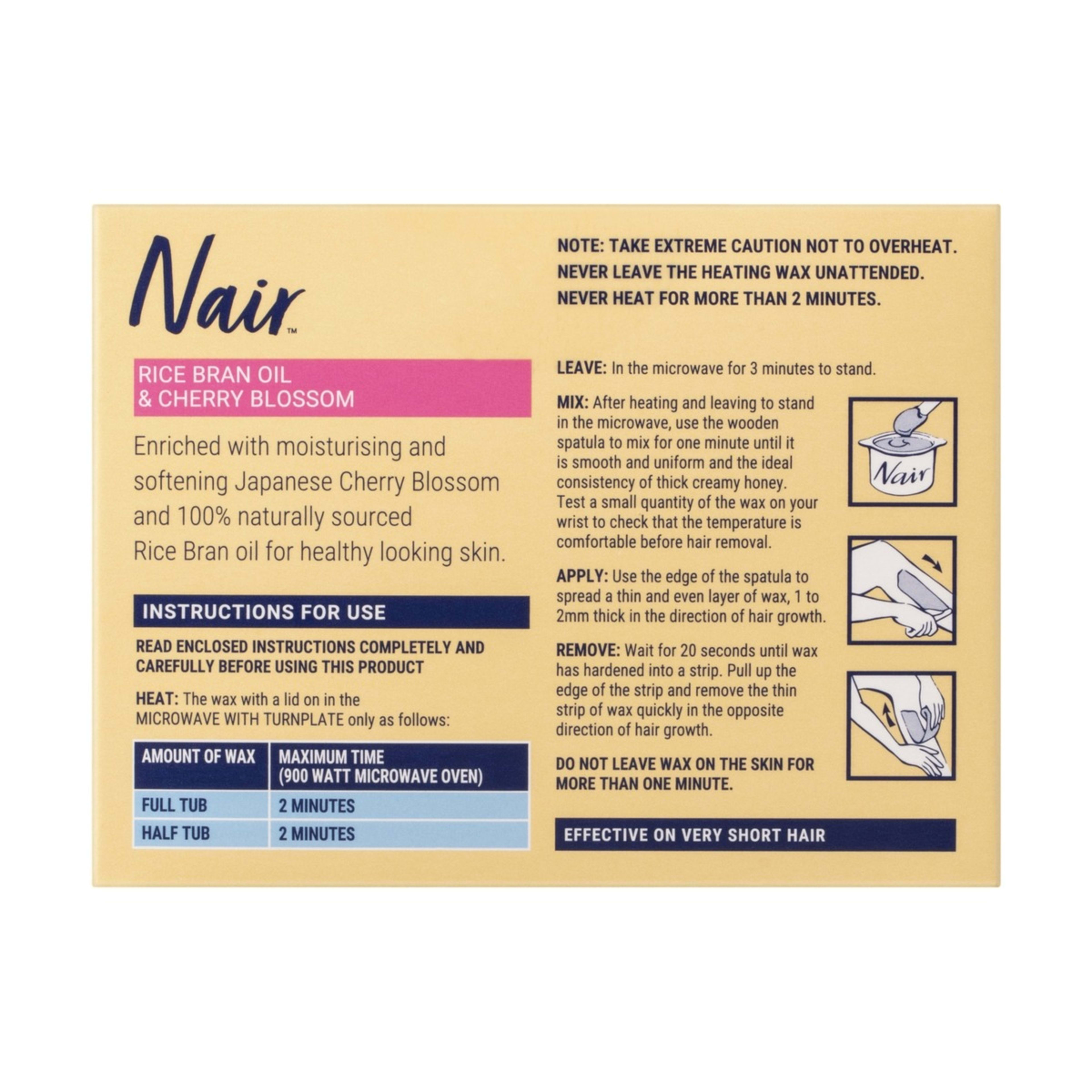 Nair Strip Free Wax Rice Bran Oil and Cherry Blossom Kmart