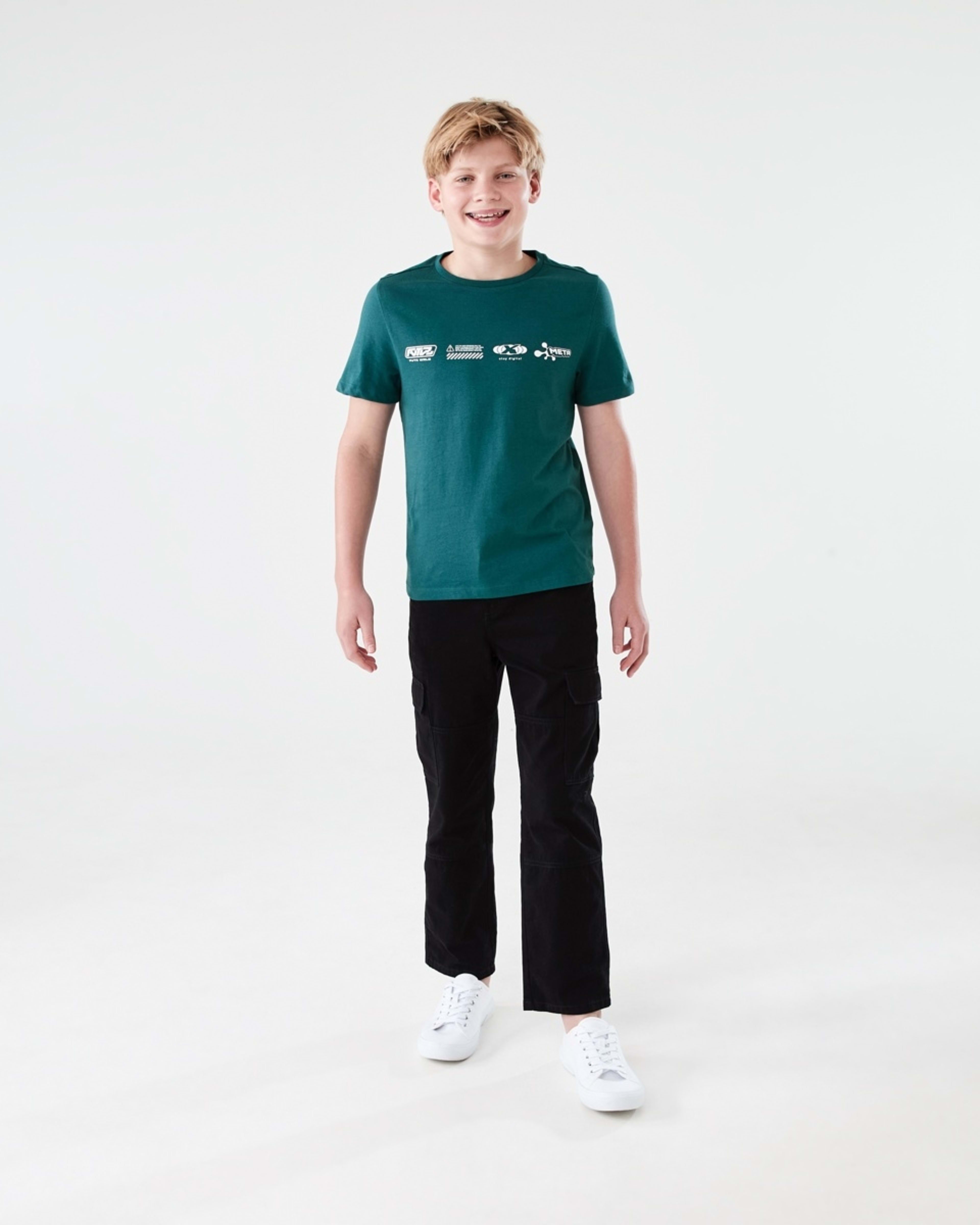 5 Short Sleeve Print T-shirt FUTURE ICONS GREEN, 5 of 6