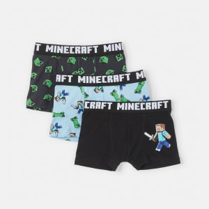 Minecraft Boys Creeper Boxer Shorts 2 Pack, Mixed Colours 1