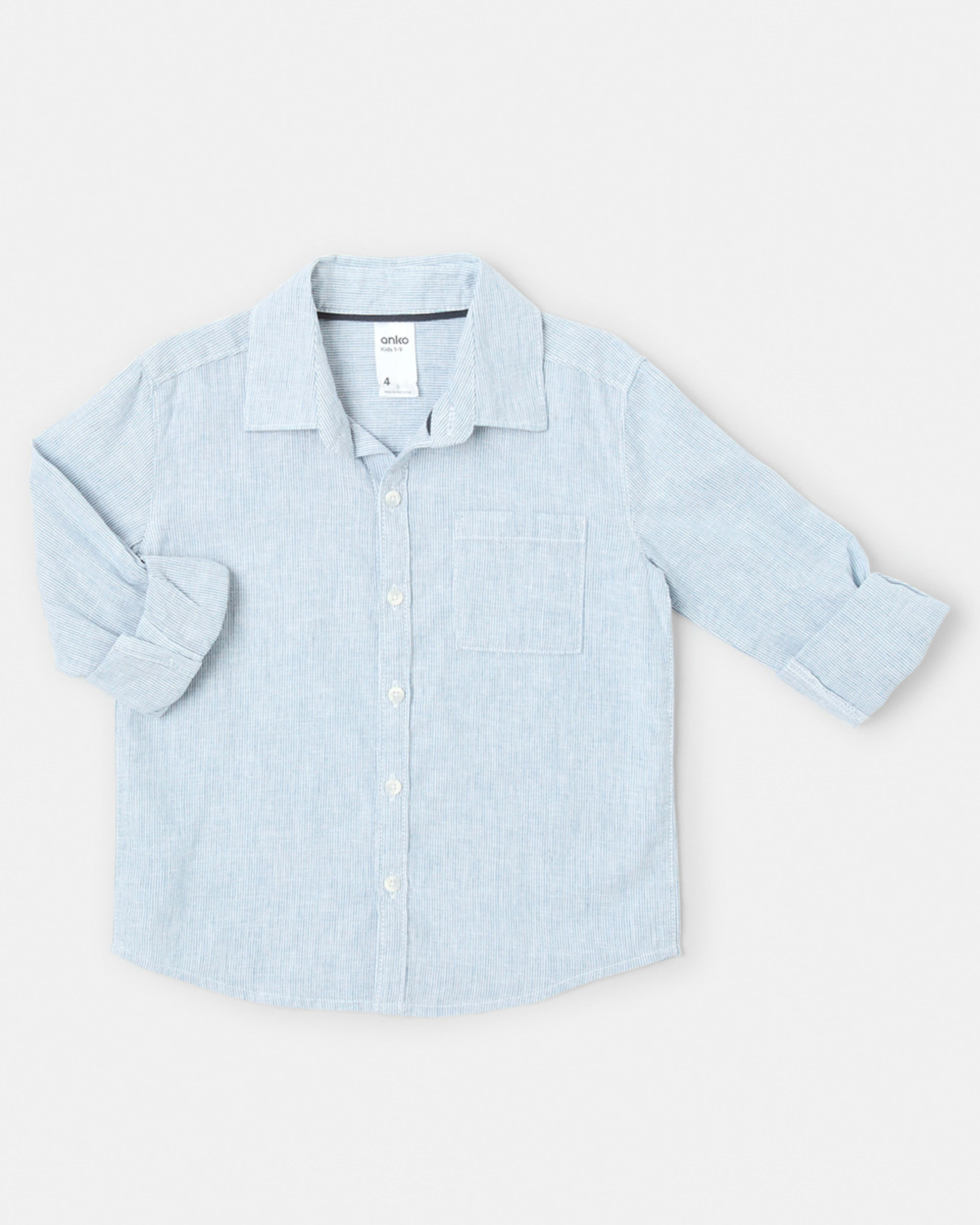 8 Long Sleeve Linen Shirt Stripe, 8 of 9
