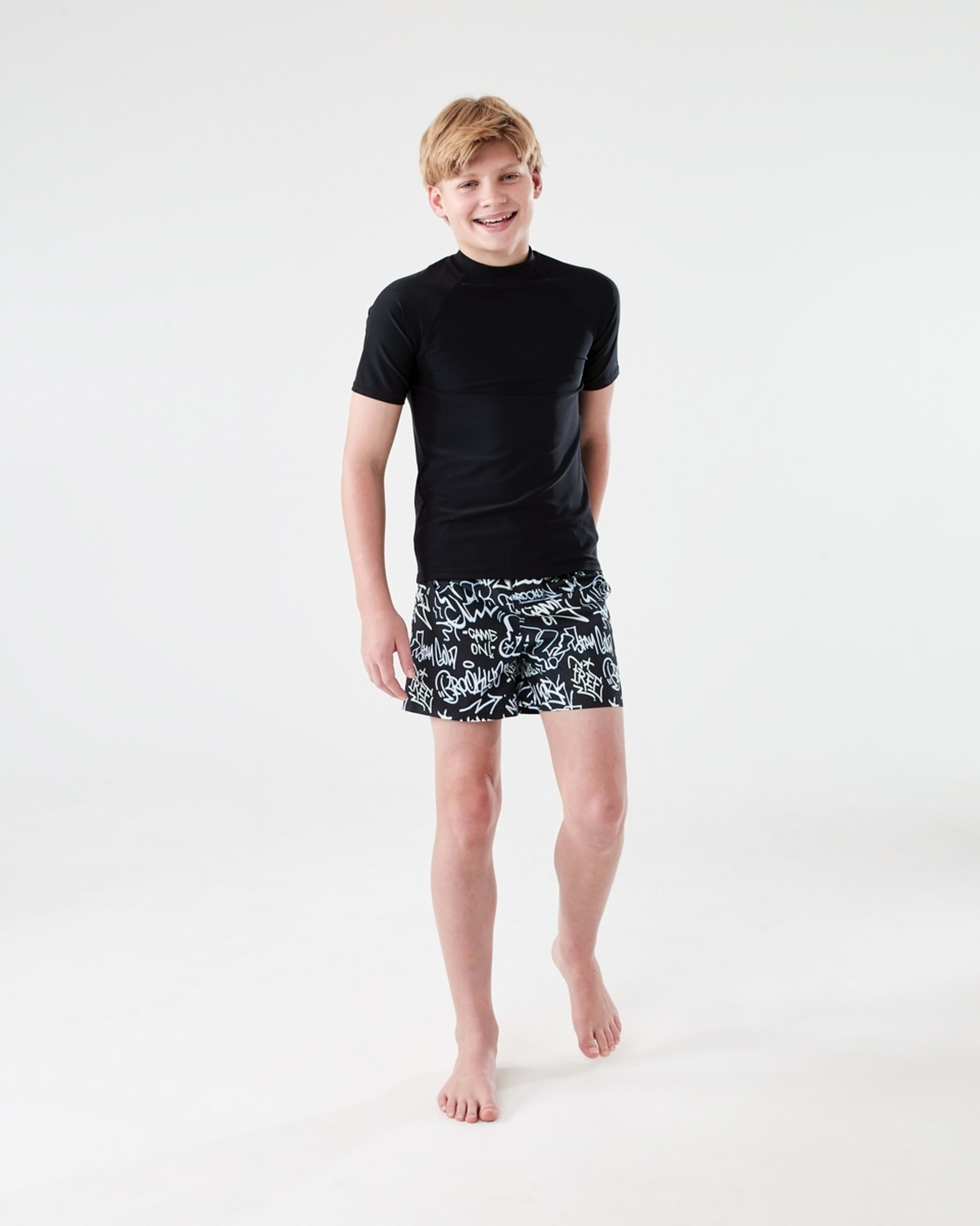 4 Print Swim Shorts BLACKBOOK GRAFFITI BLACK, 4 of 5