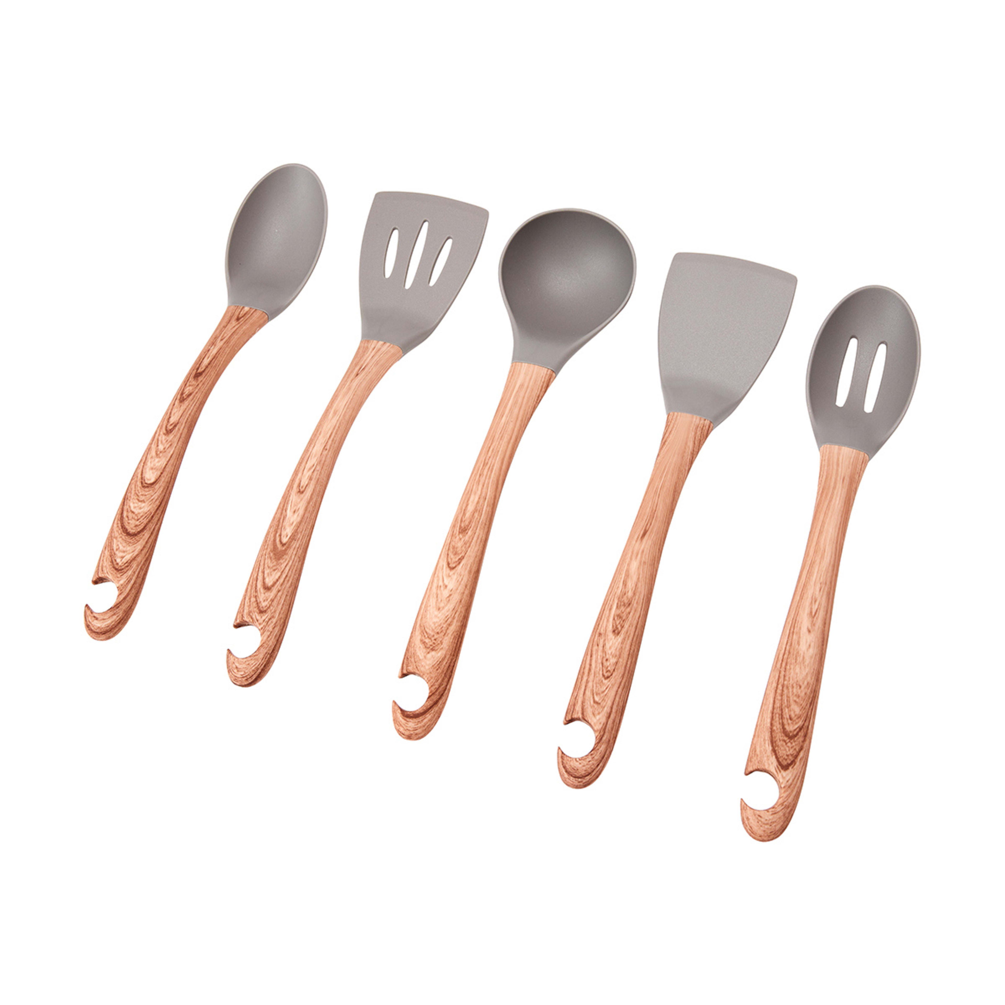 Wood Look Utensils Set Kmart
