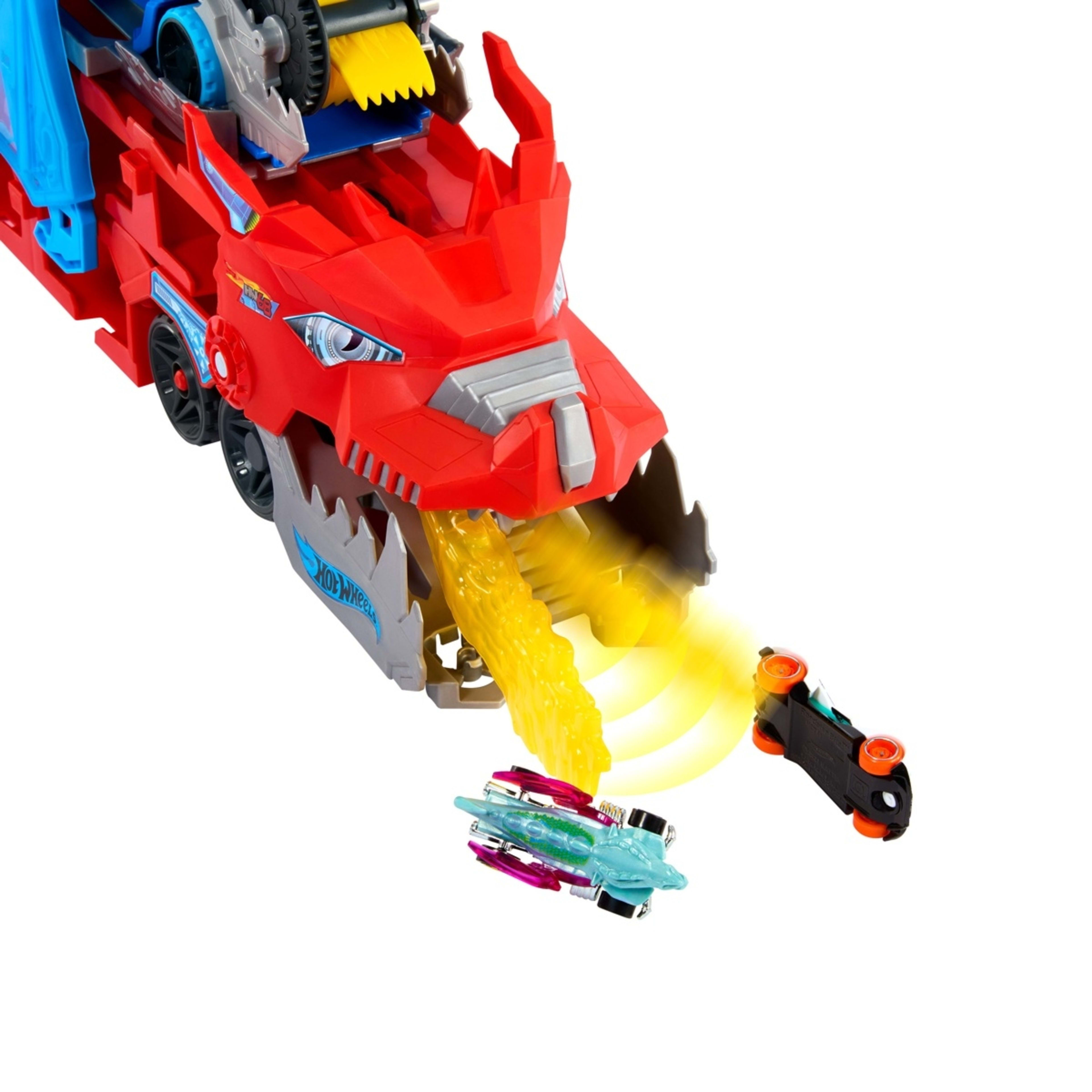 4 Hot Wheels City Ultimate Dual Dragon Transporter Toy, 4 of 6