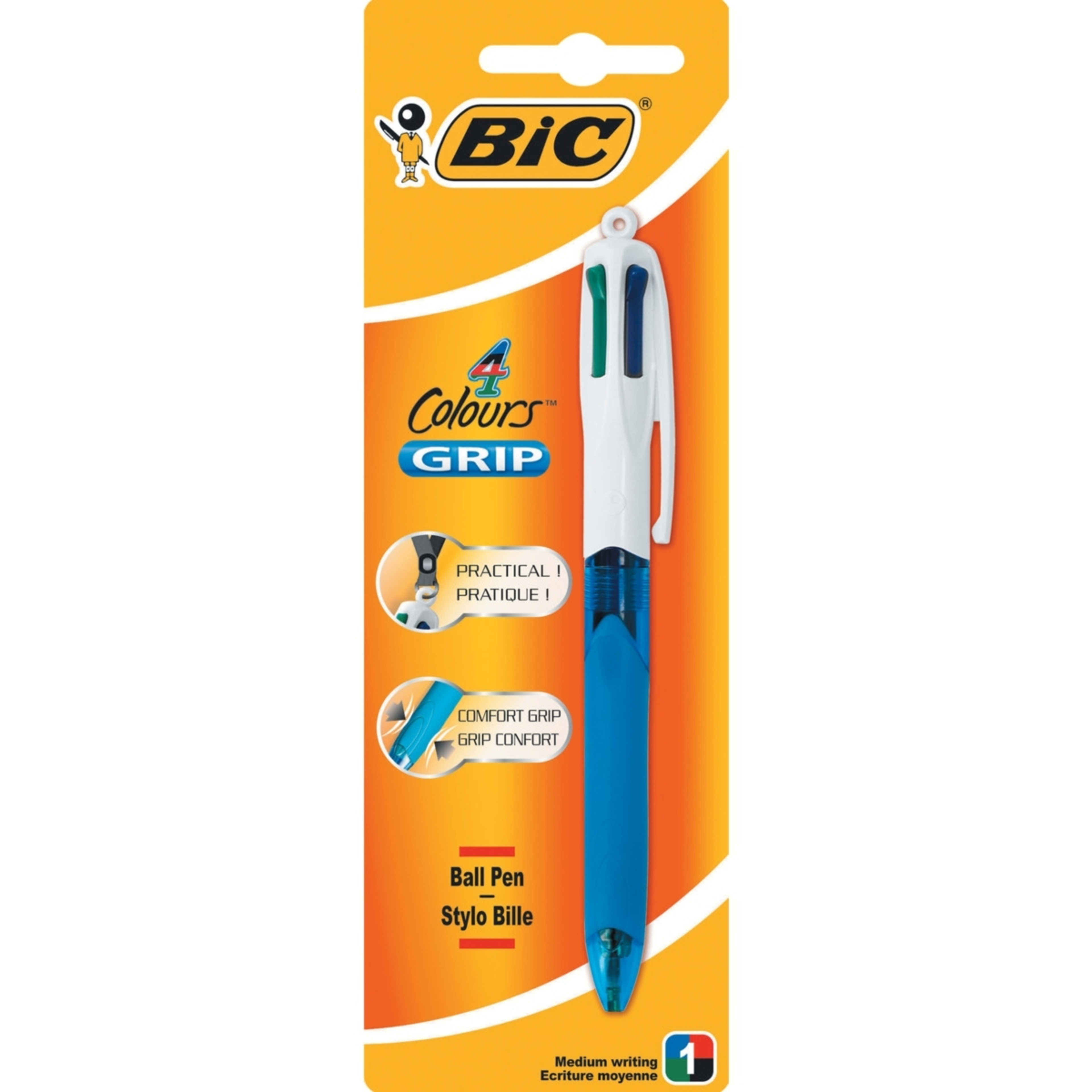 BIC 4 Colours Grip Ball Pen Kmart
