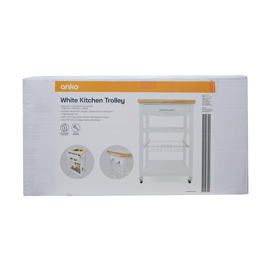White Kitchen Trolley Kmart