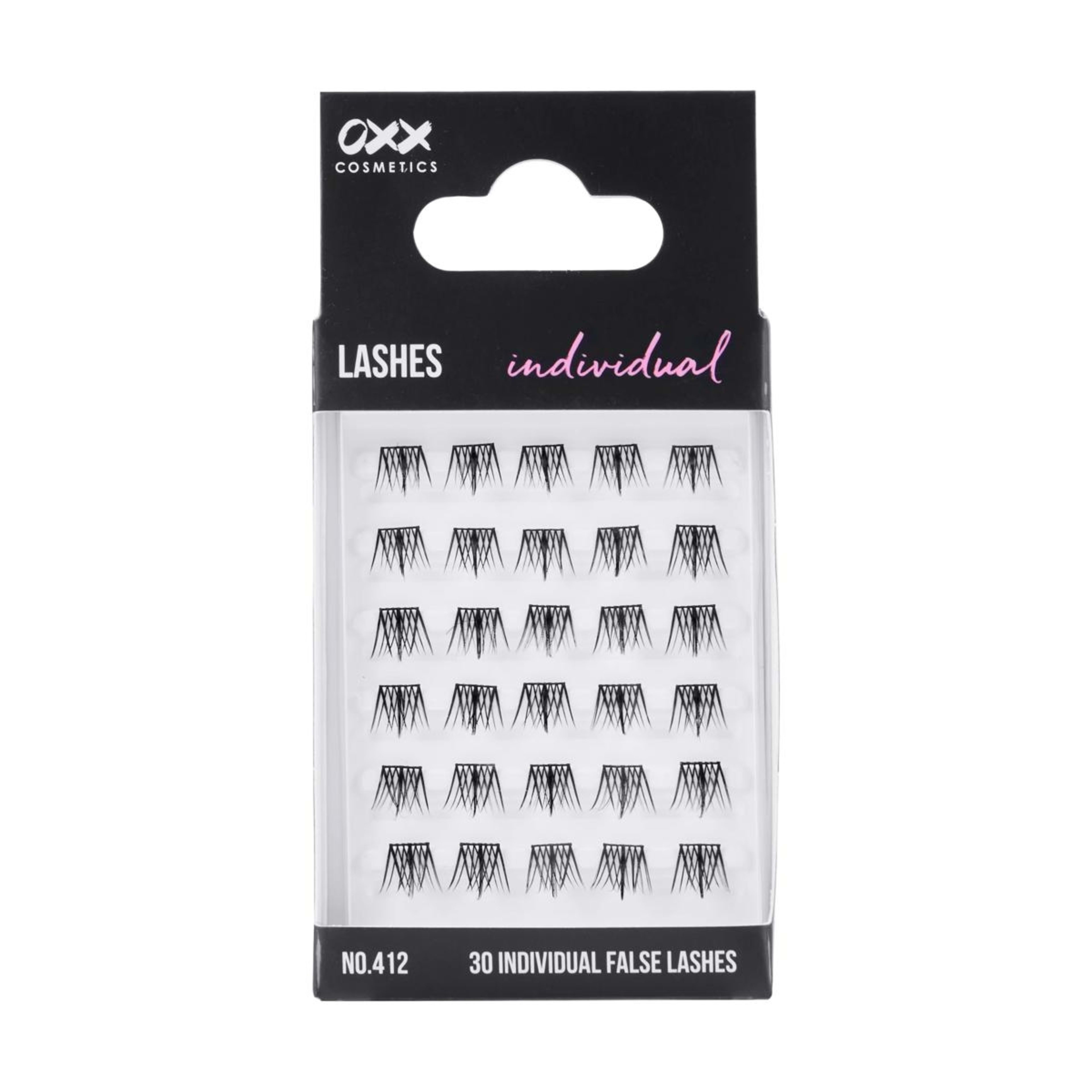 1 OXX Cosmetics 30 Pack Individual False Lashes - No. 412
