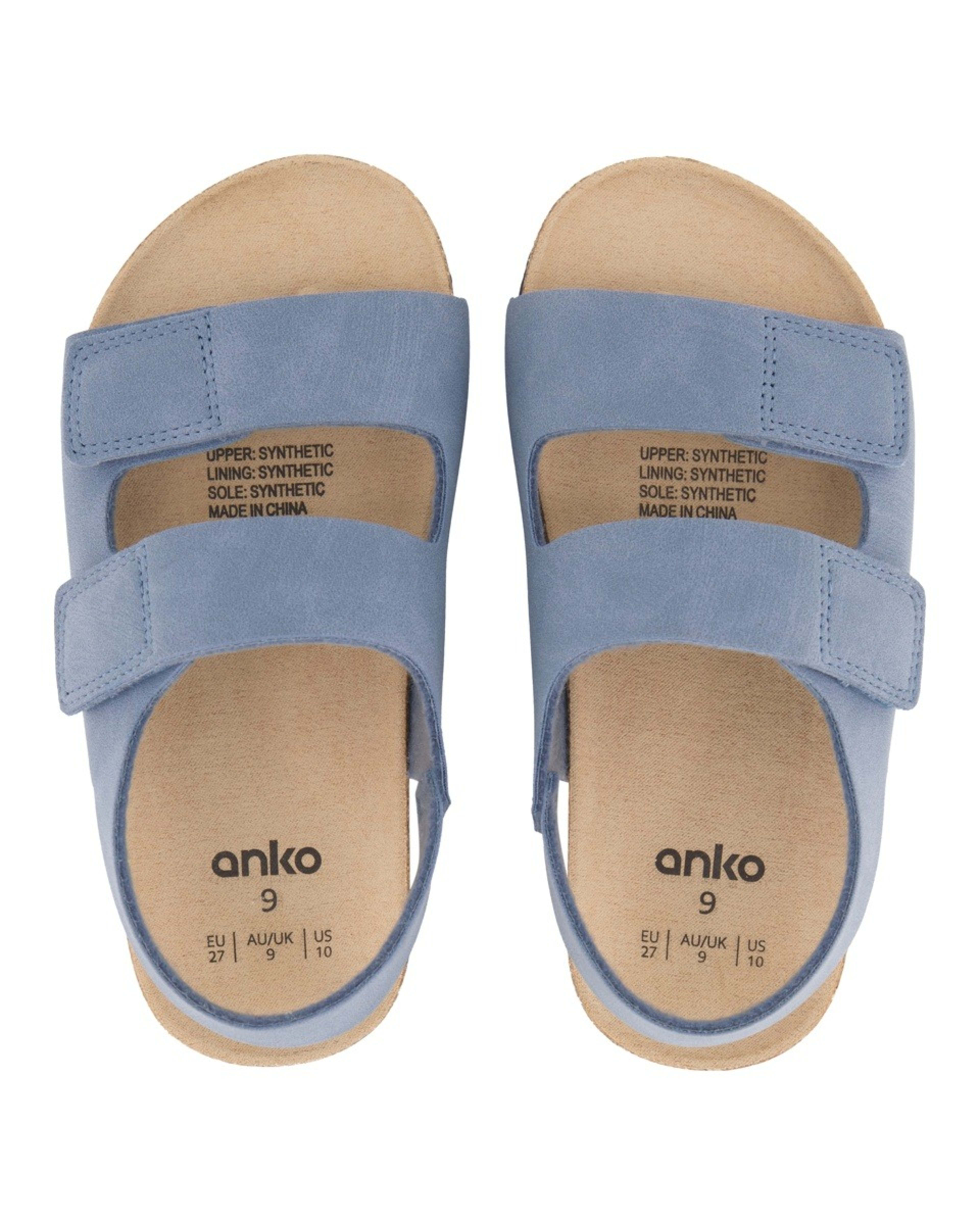 3 Junior Corduroy Corkbed Sandals Blue, 3 of 4