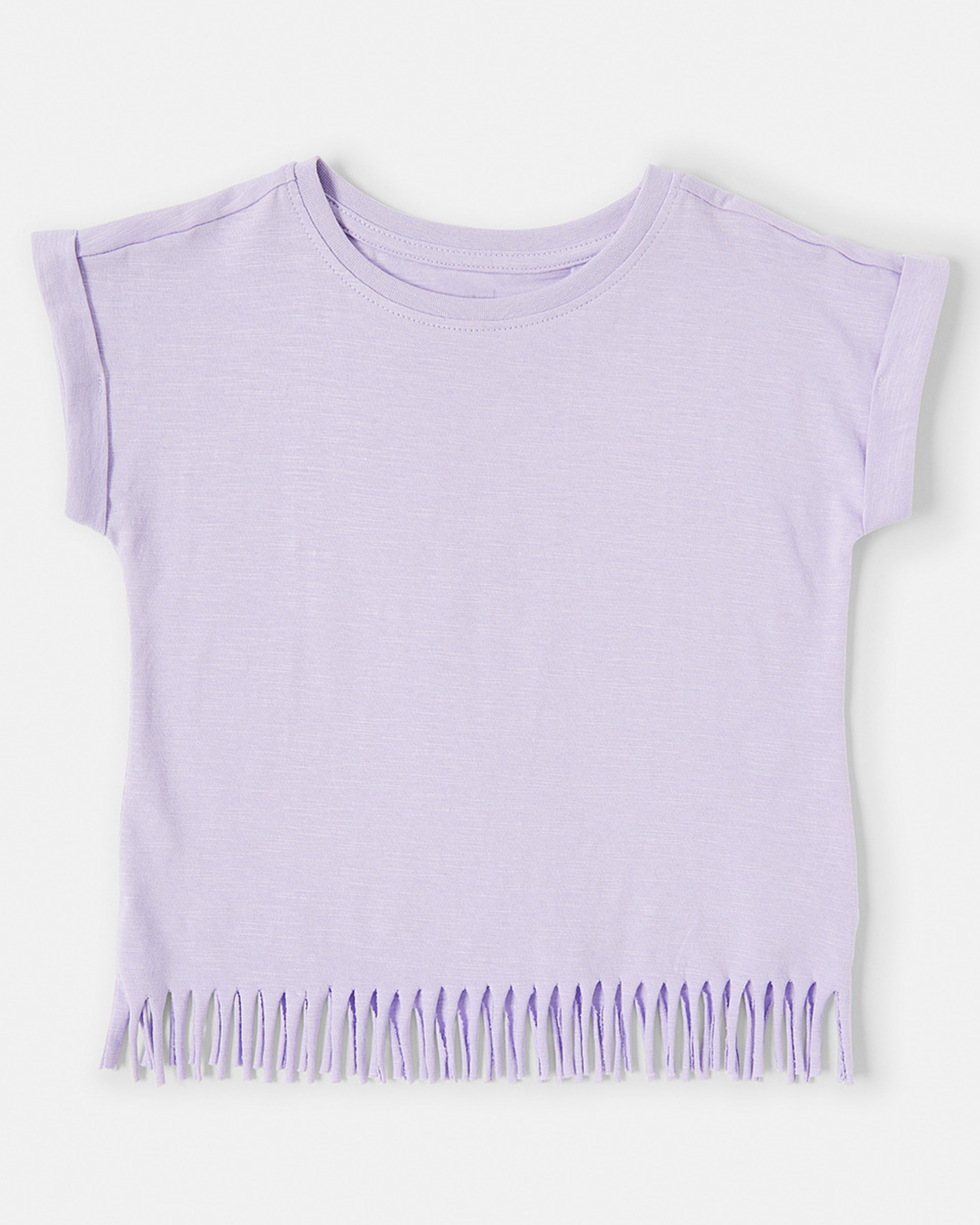8 Short Sleeve Fringe T-shirt Pst Purple, 8 of 9