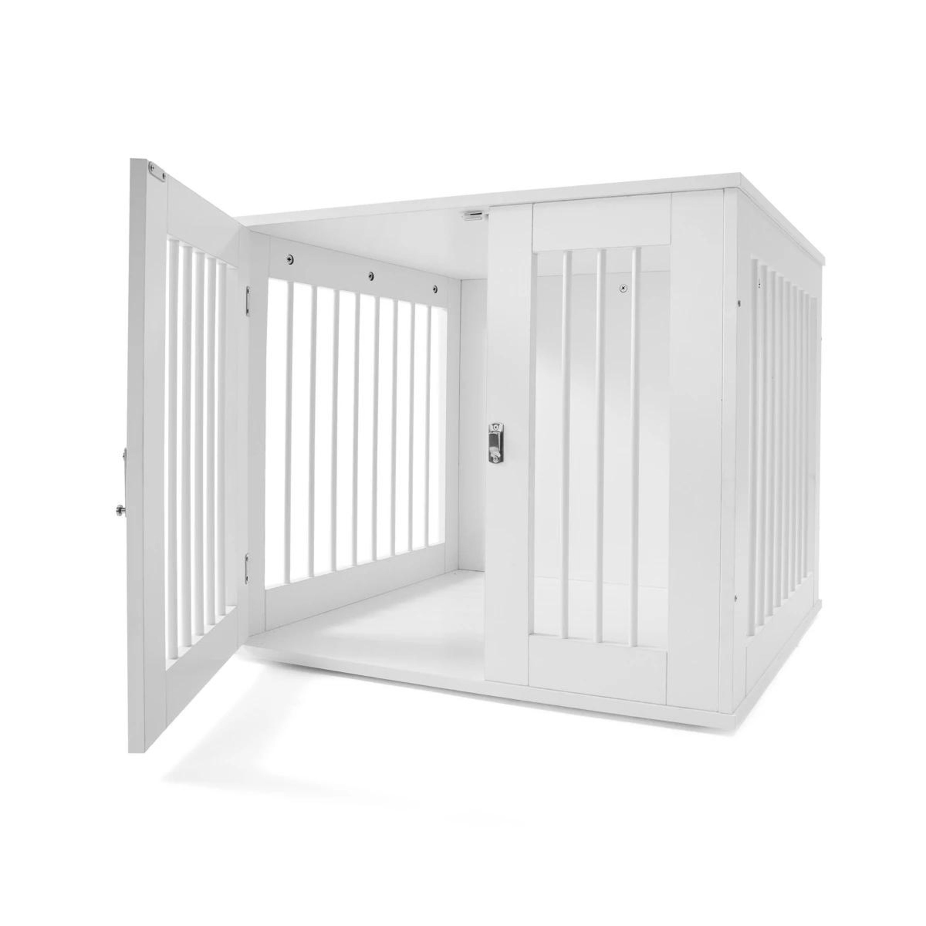 3 Pet Crate Wooden White - Medium, 3 of 10