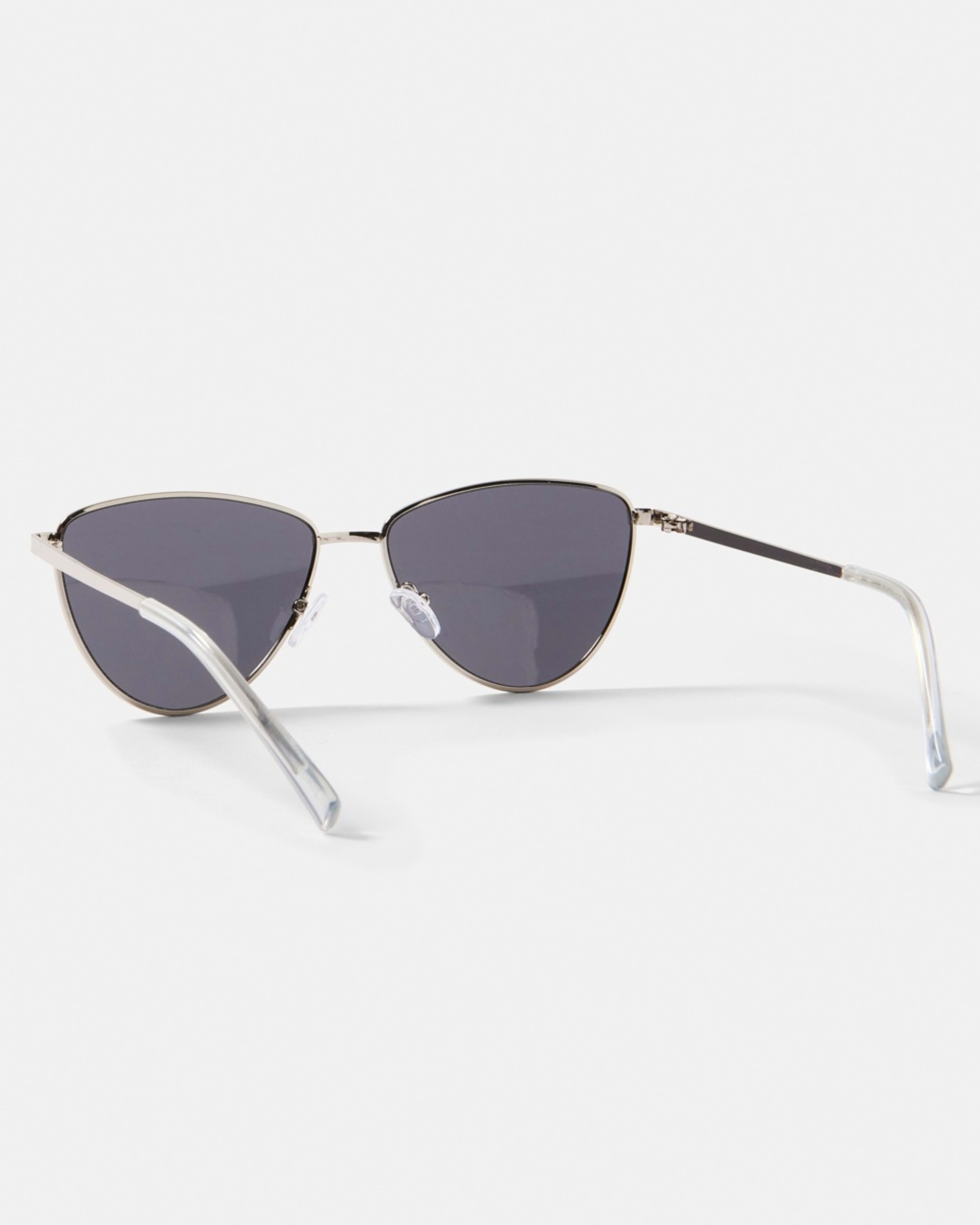 2 Womens Metal Cat Eye Sunglasses Silver, 2 of 6