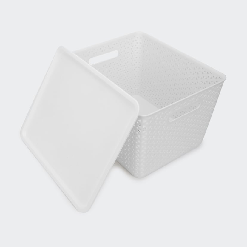 Storage Container with Lid Large, White Kmart