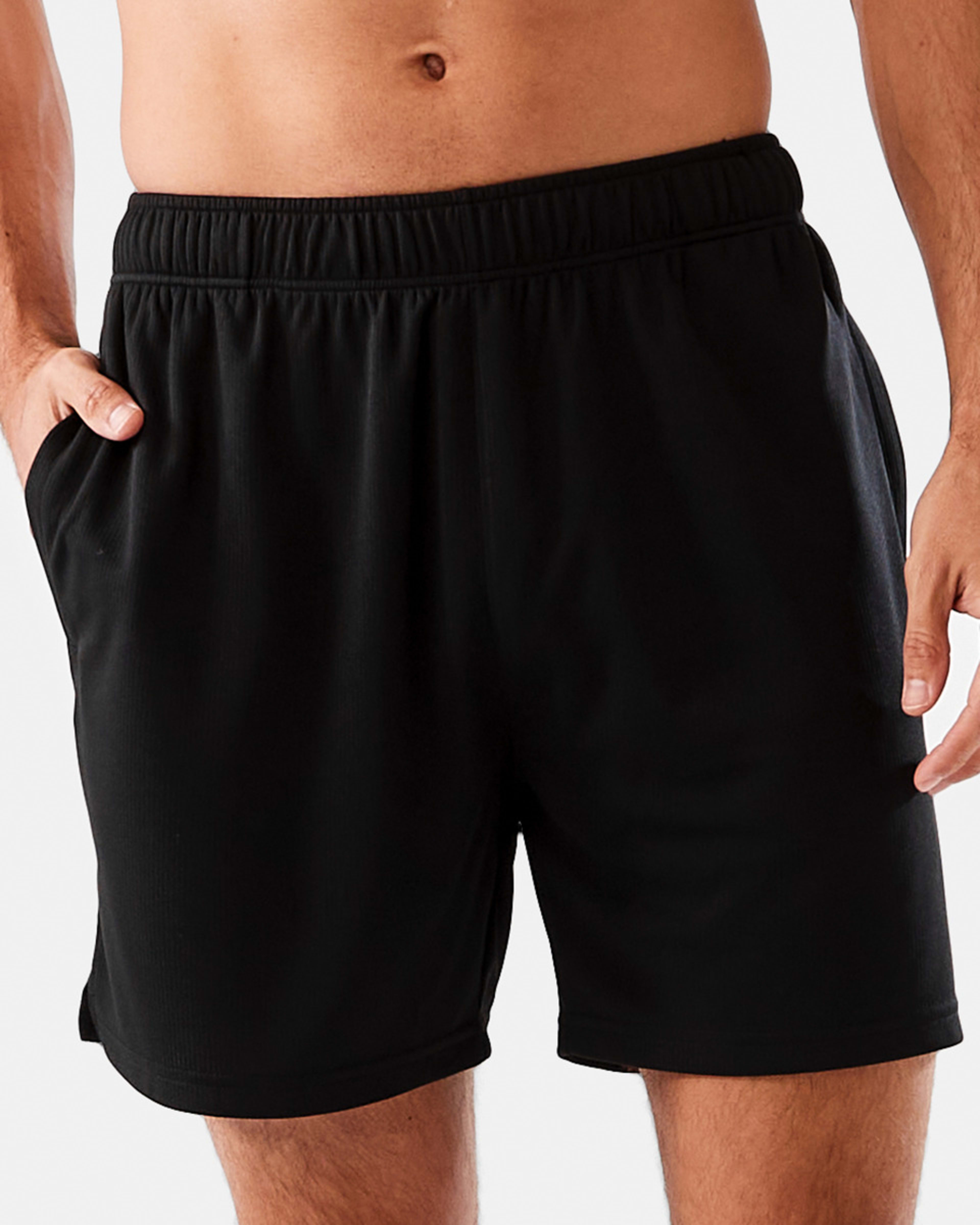 1 Active Mens Comfort Sports Shorts BLACK, 1 of 7