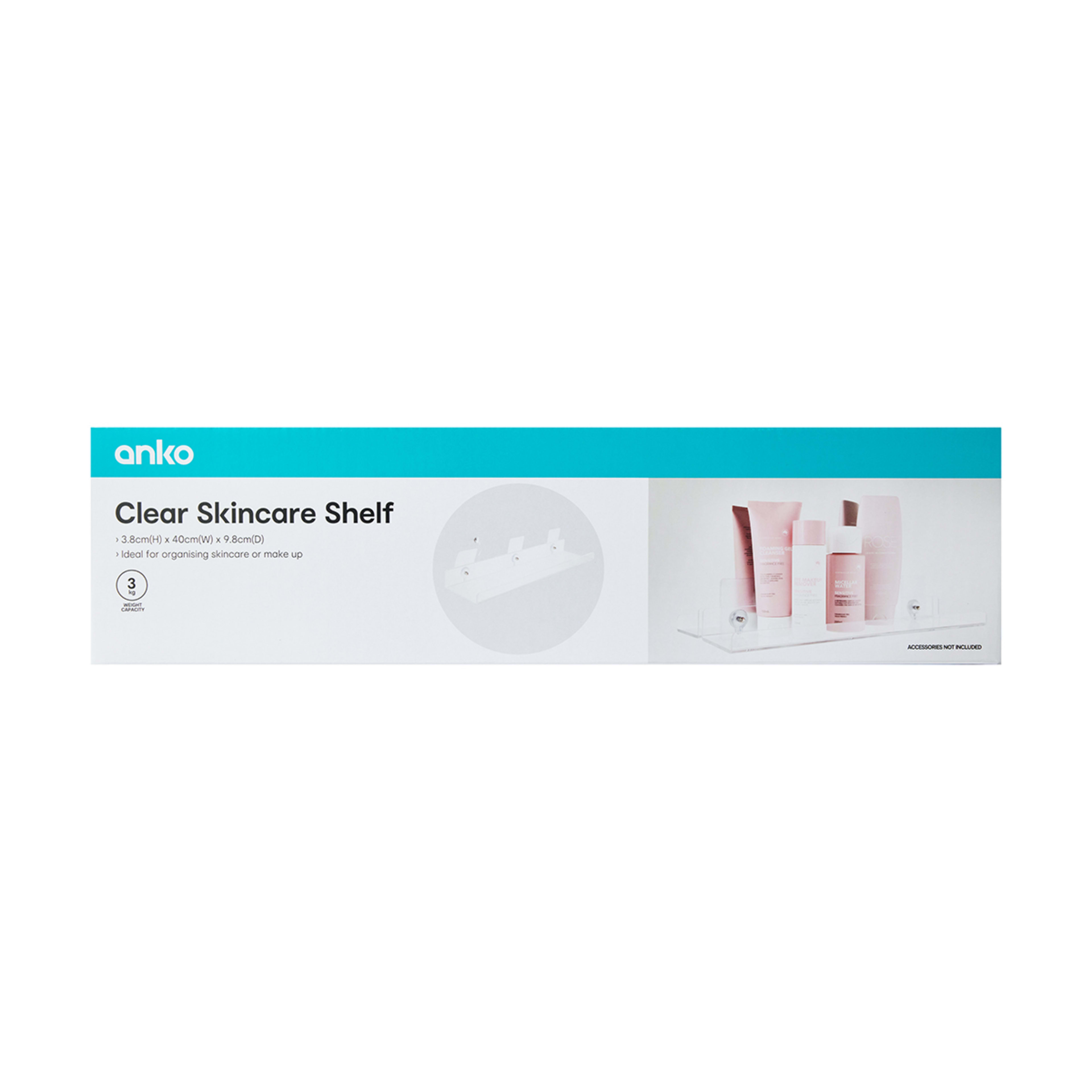 Clear Skincare Shelf Kmart