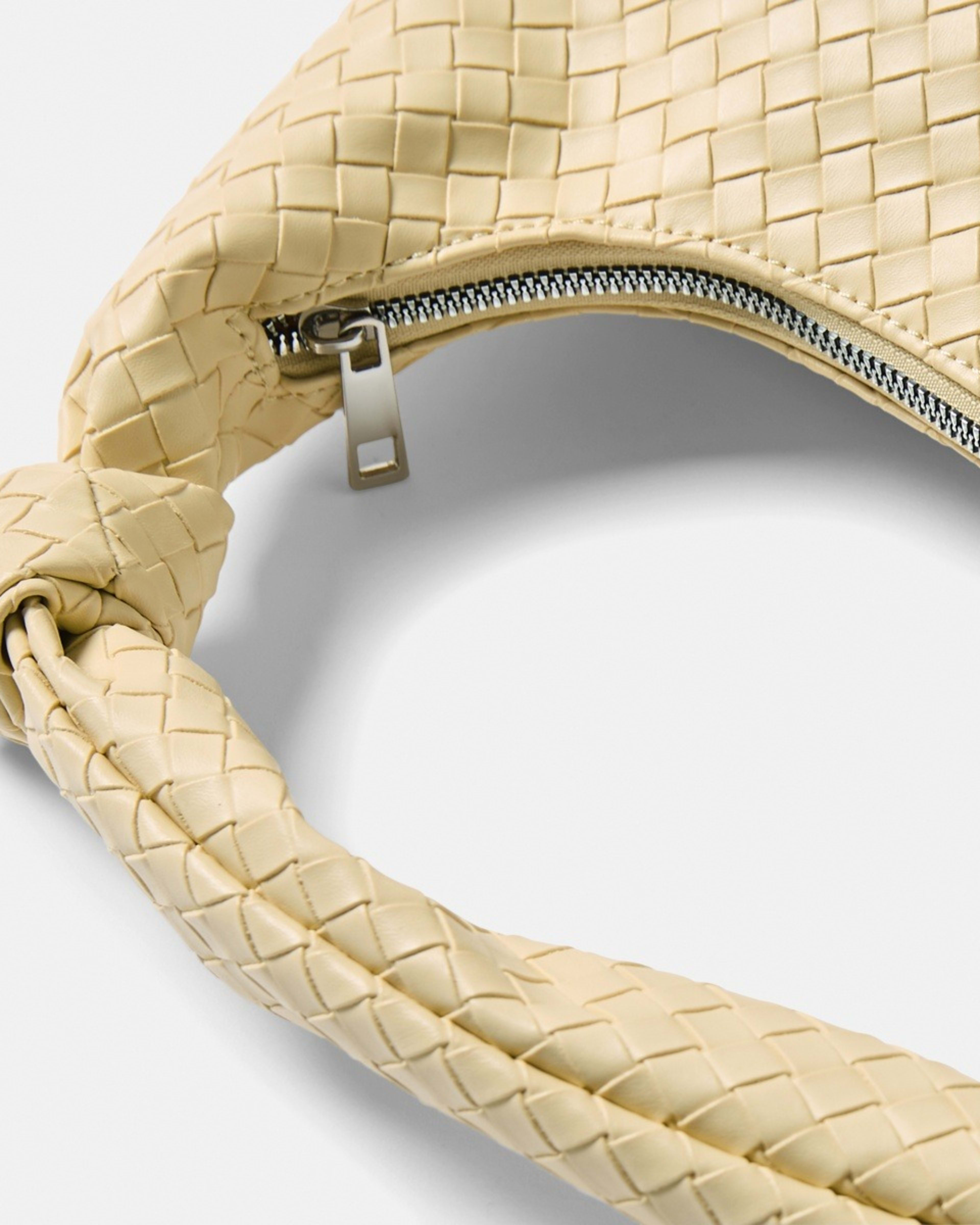 3 Weave Shoulder Bag LEMON CREAM, 3 of 4