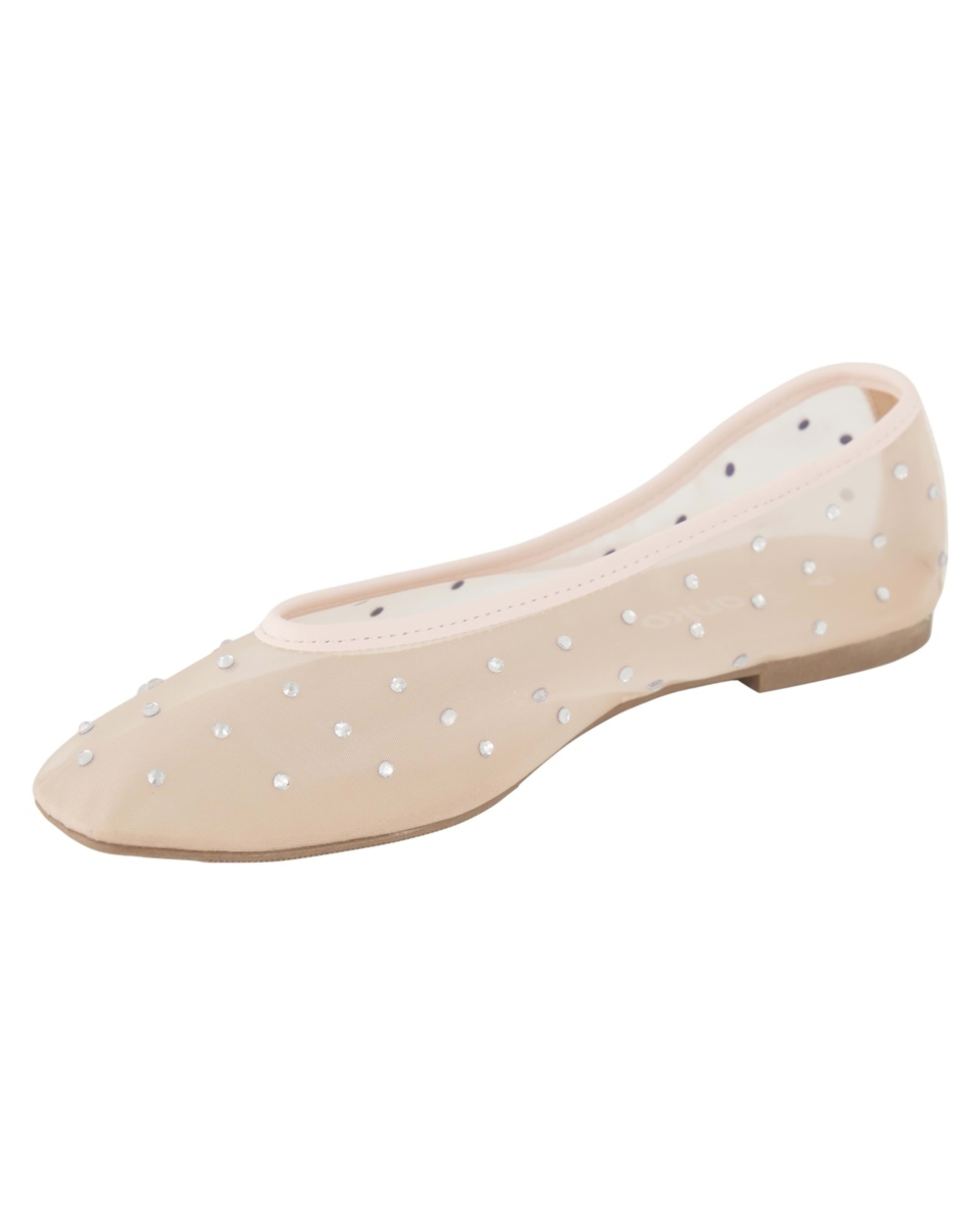 3 Diamante Ballet Flats Soft Pink, 3 of 5