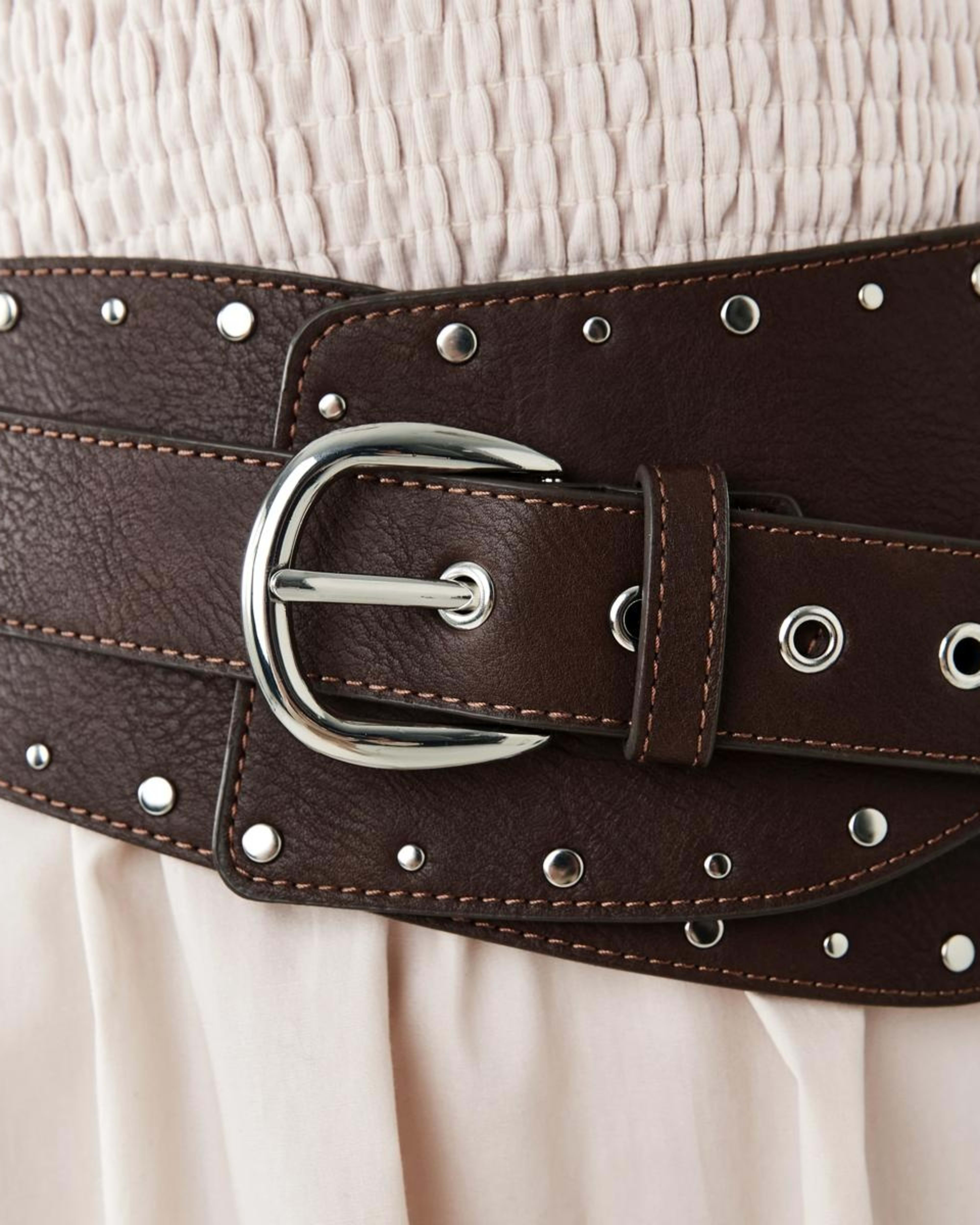 4 Wide Statement Belt CHOCOLATE PLUM, 4 of 4
