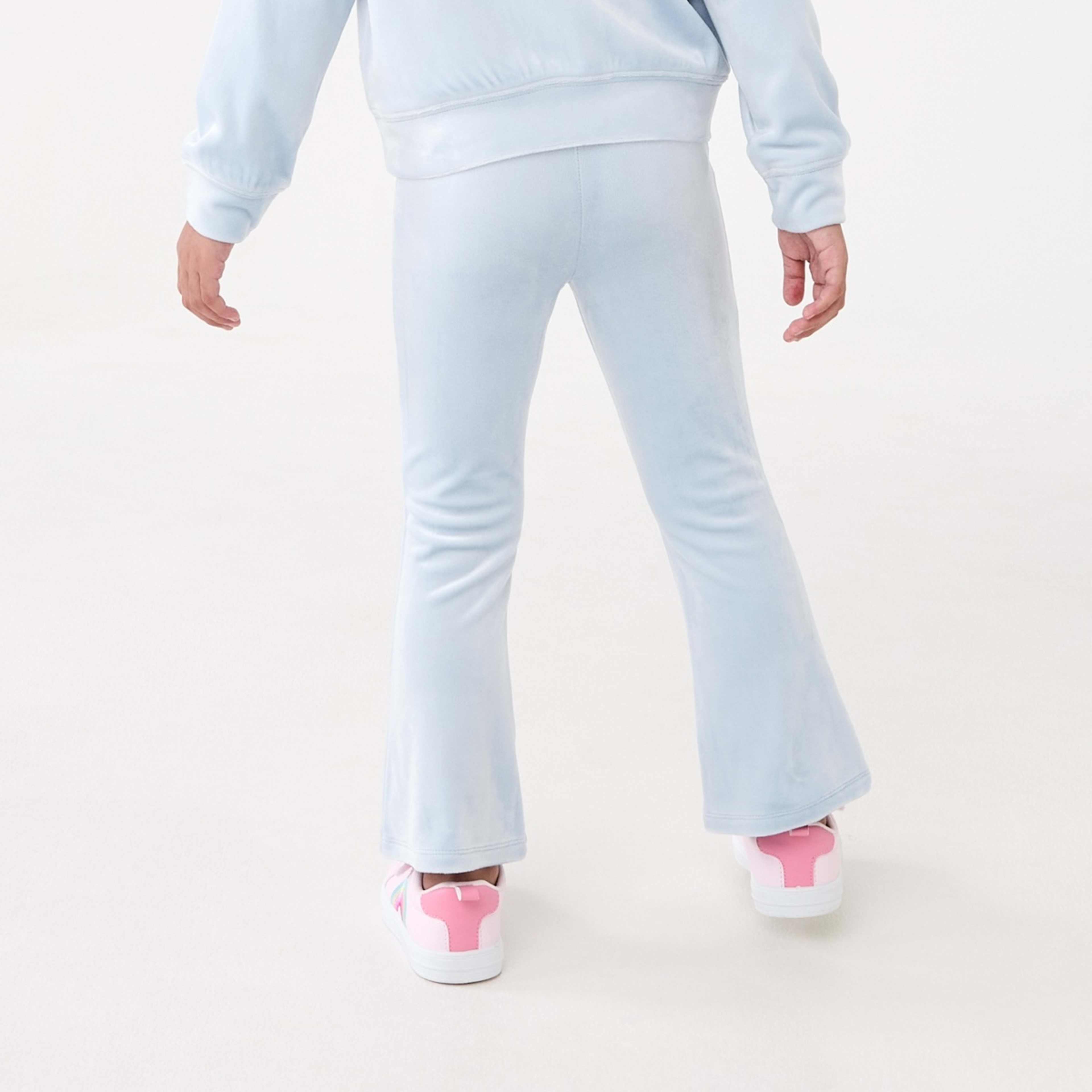 2 Velour Flare Leggings Butterfly Doll Blue, 2 of 7