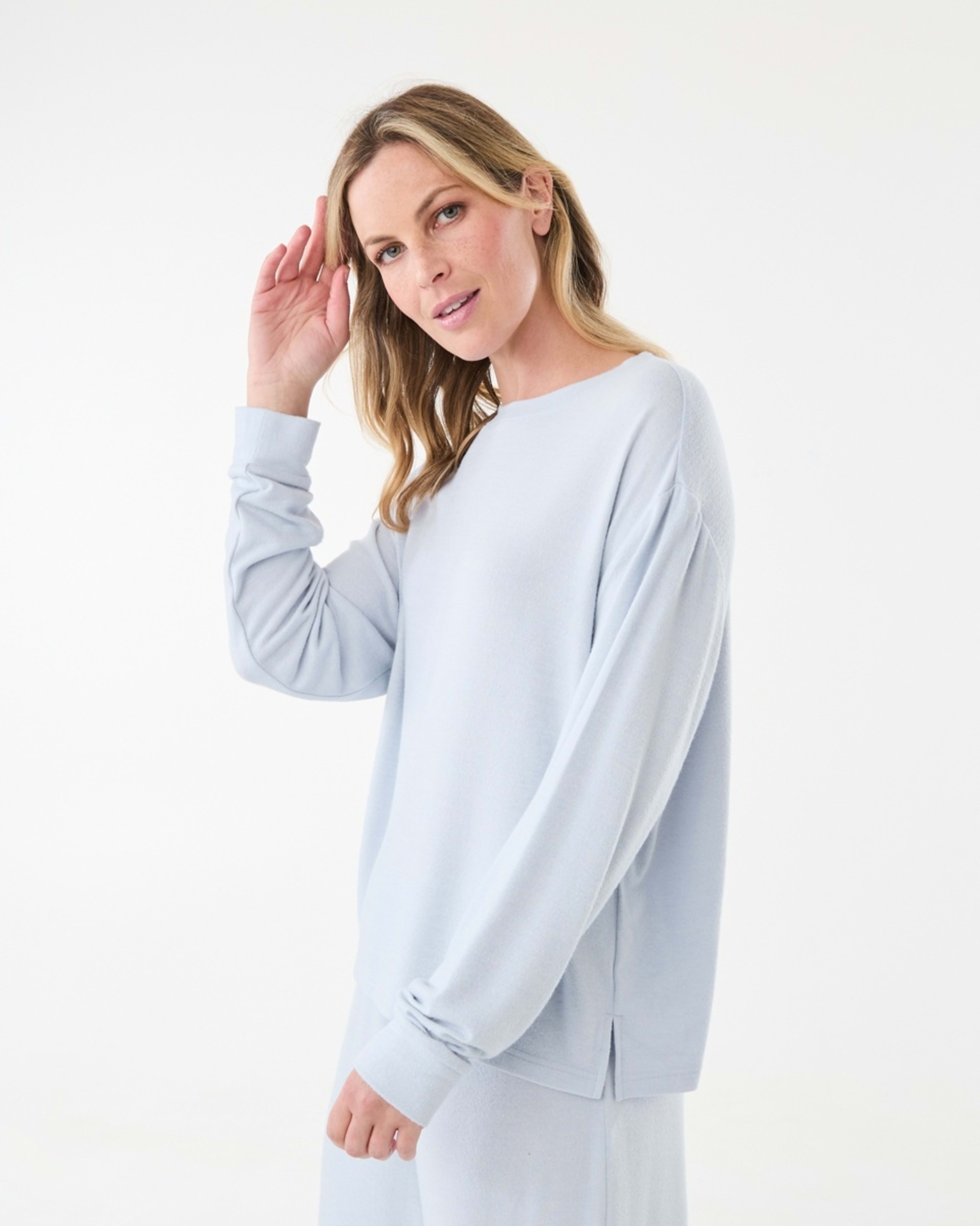 2 Long Sleeve Supersoft Top Blue Marle, 2 of 7