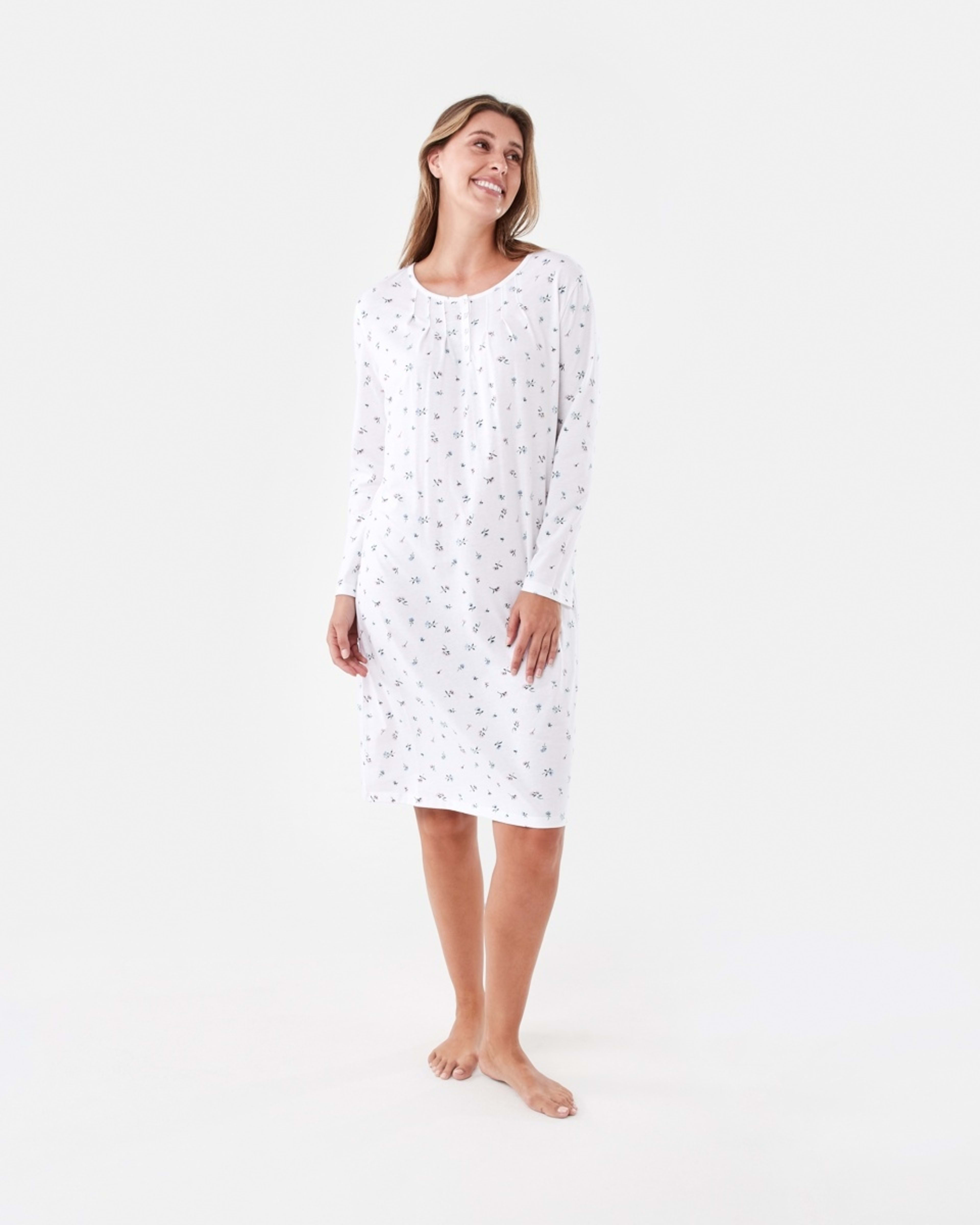 1 Long Sleeve Traditional Nightie Clove Frl