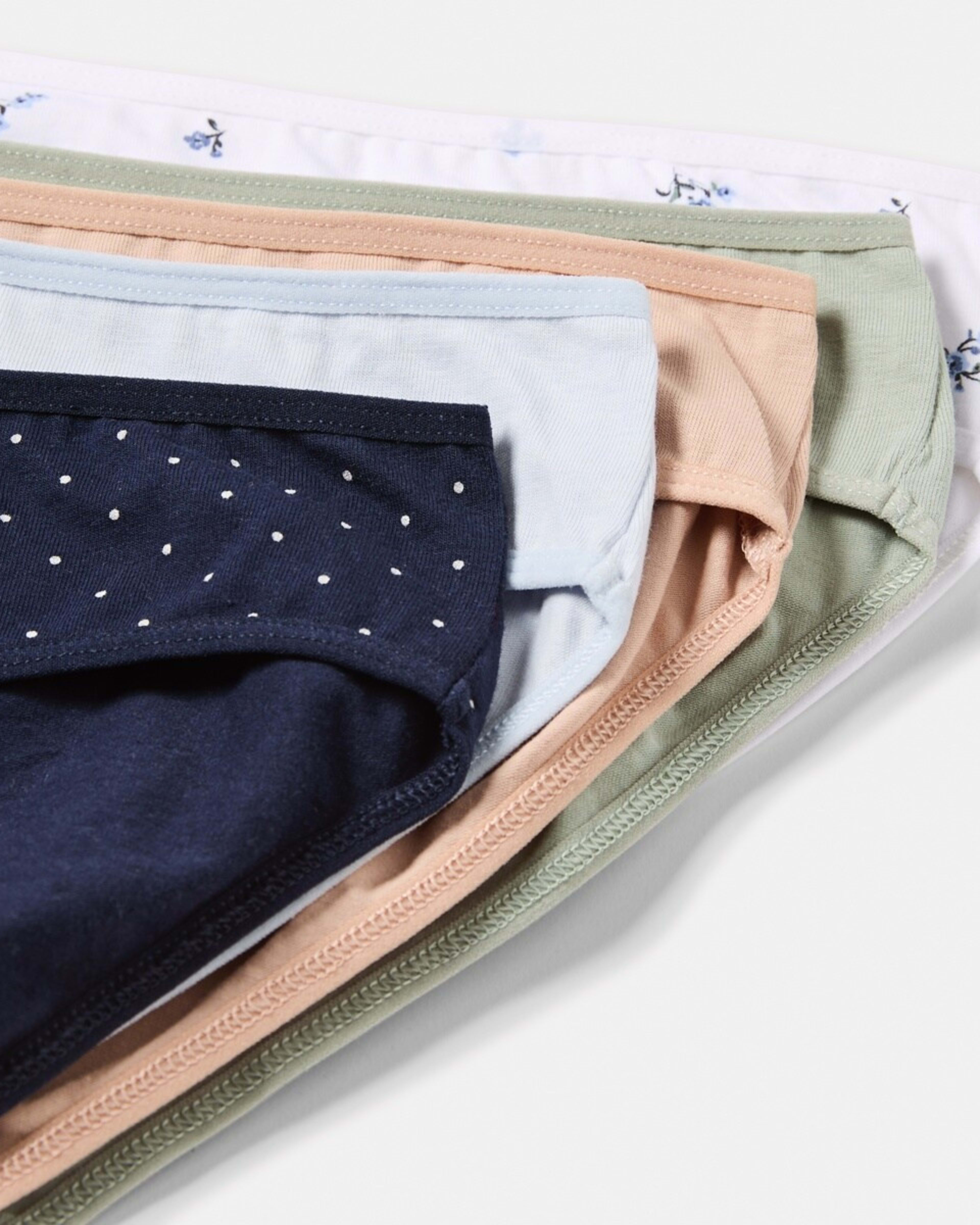 2 5 Pack Cotton Stretch Bikini Briefs NAVY SPOT, 2 of 10