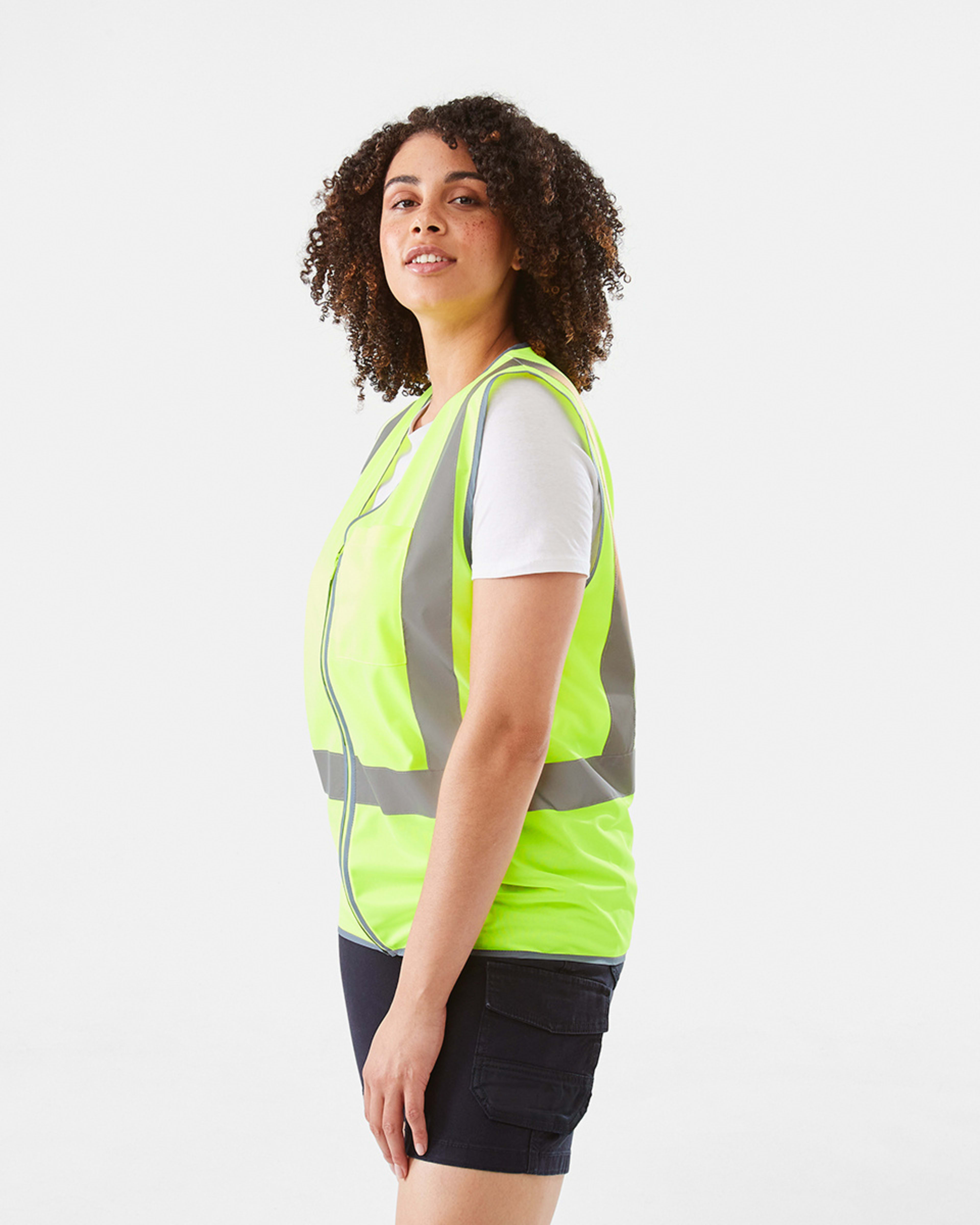 4 Workwear Hi-Visibility Vest FLURO YELLOW, 4 of 10