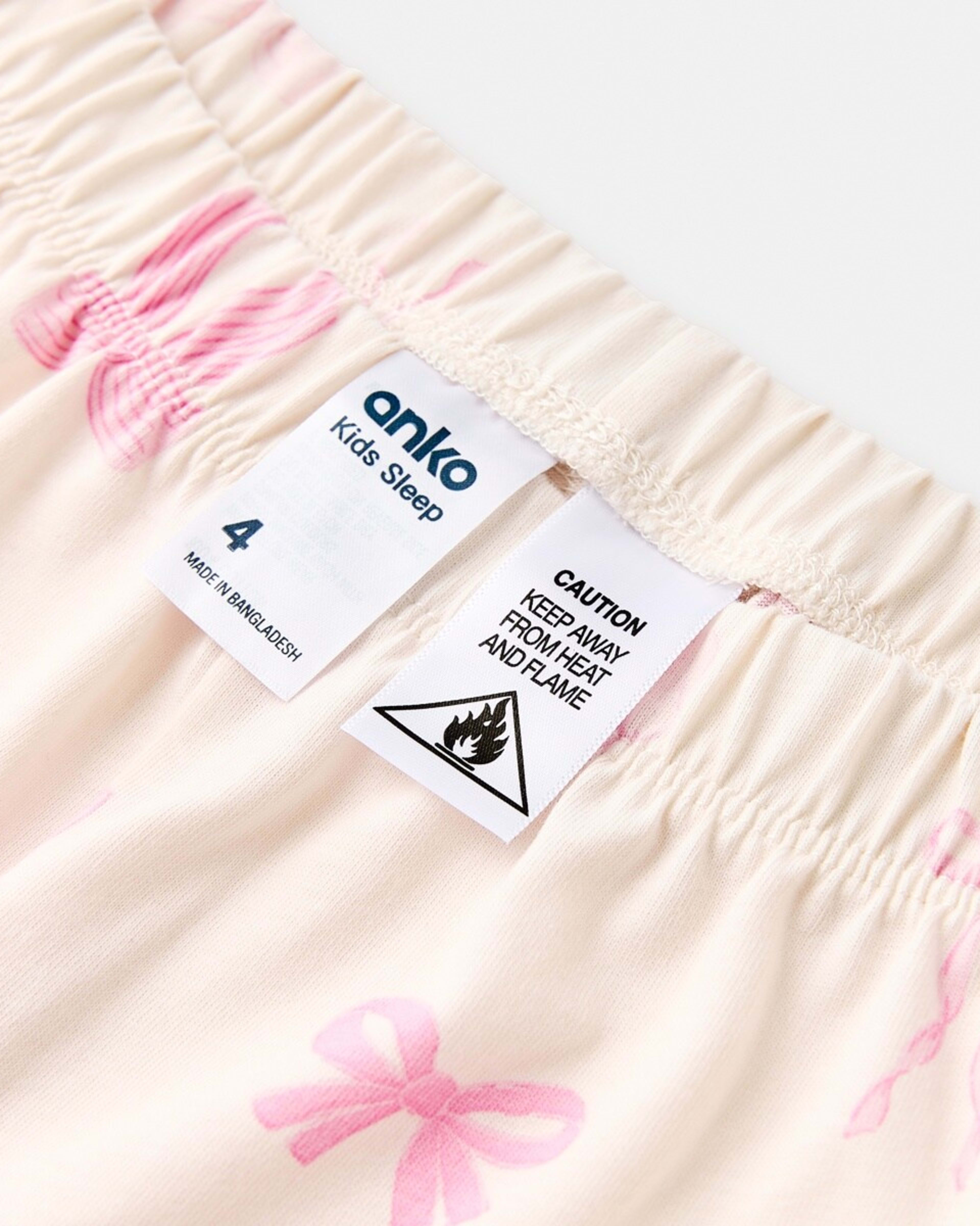 5 Jersey Pyjama Set Wht Bow, 5 of 6