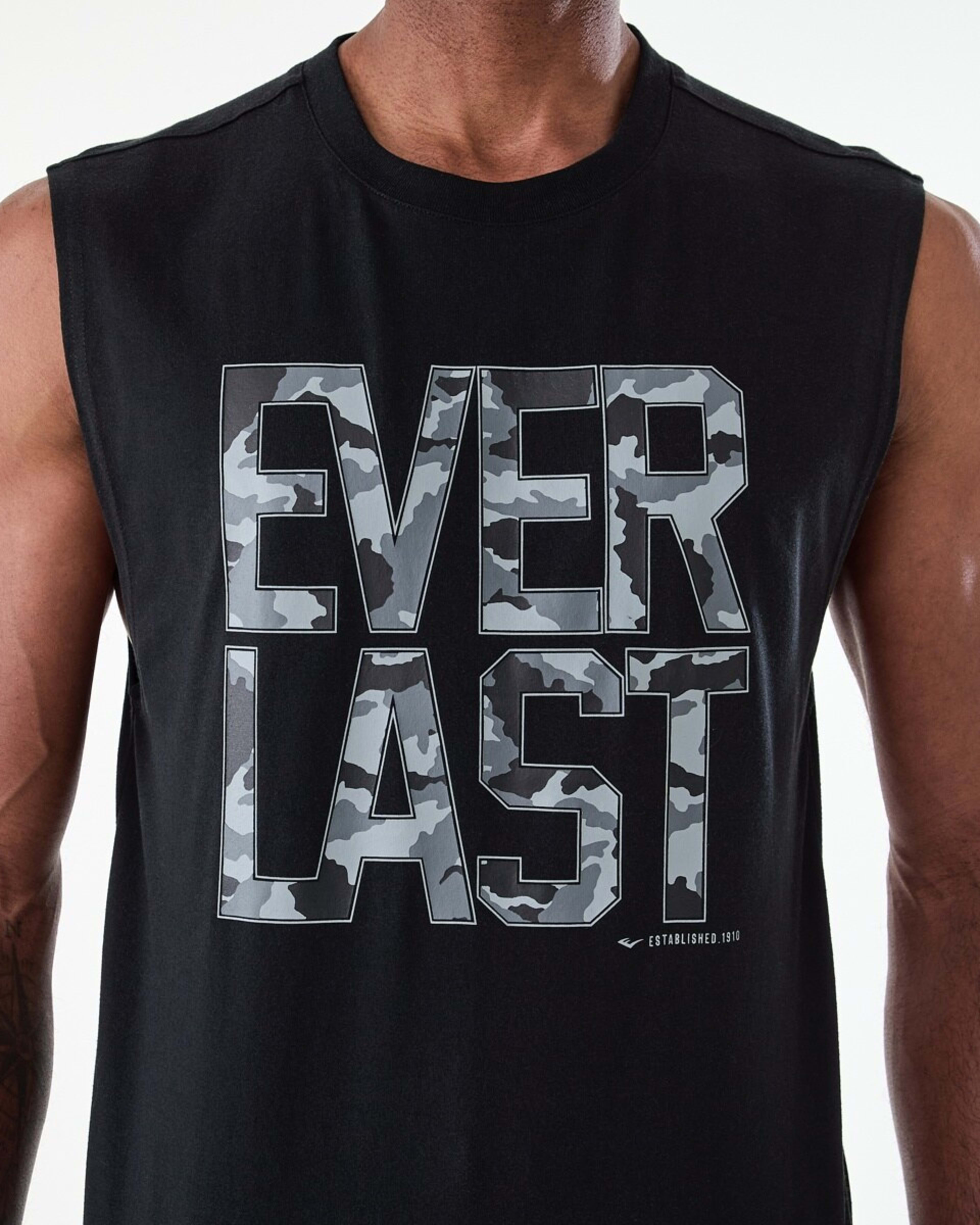 6 Everlast Mens Camo Print Muscle EVERLAST BLACK, 6 of 7